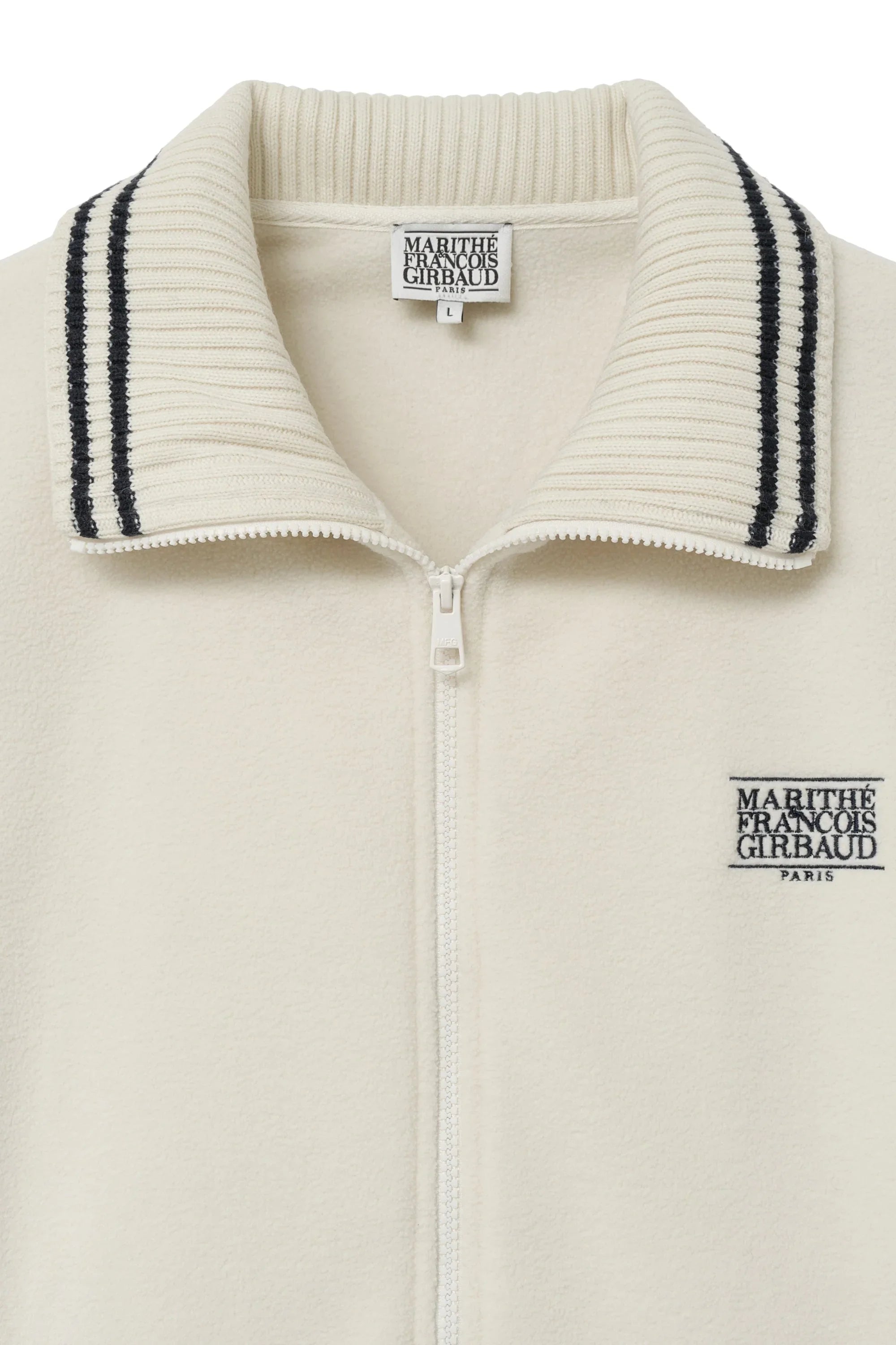 Classic Logo Pkt Fleece Jacket Ivory