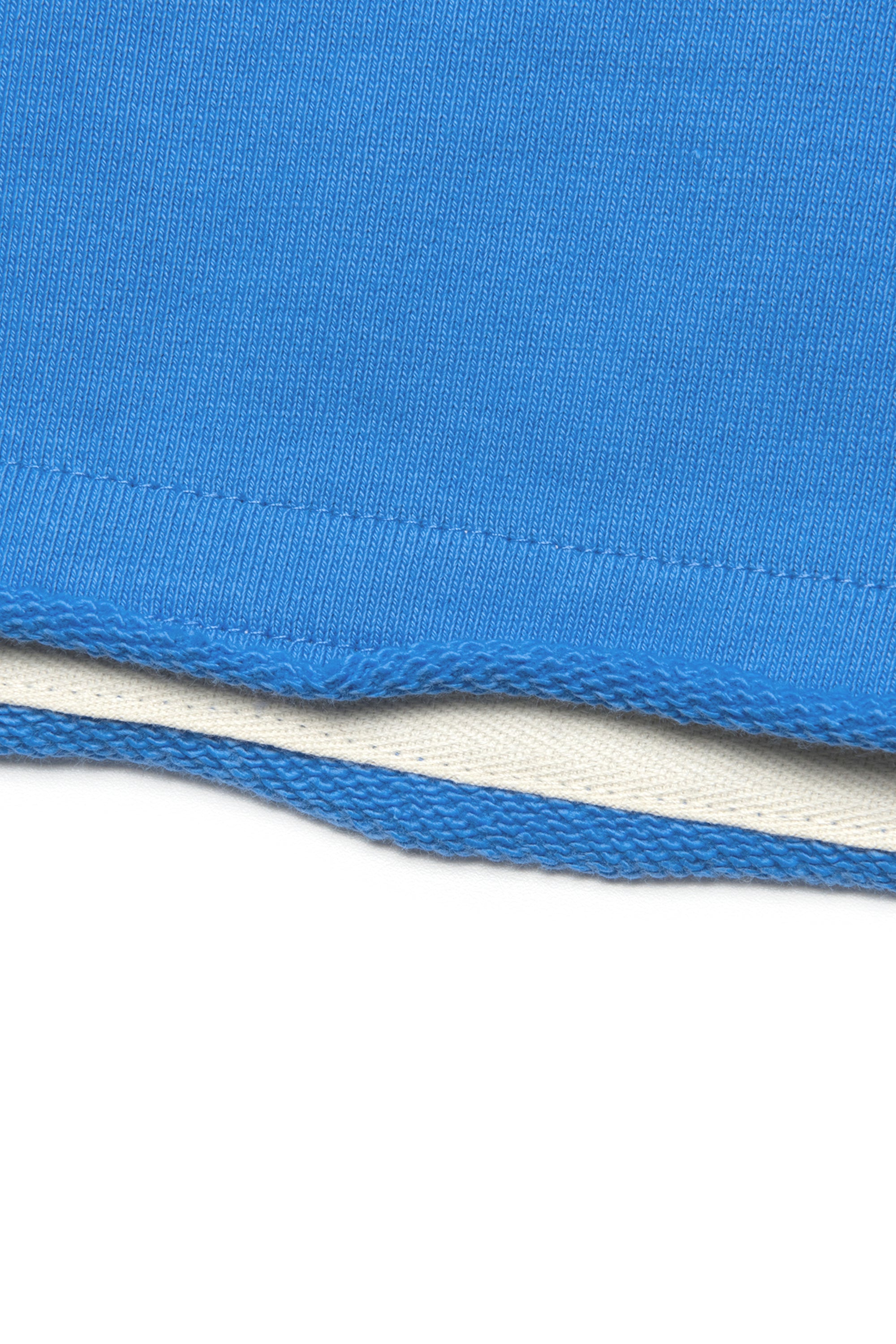 W Raw Cut Crop Swaetshirt Blue