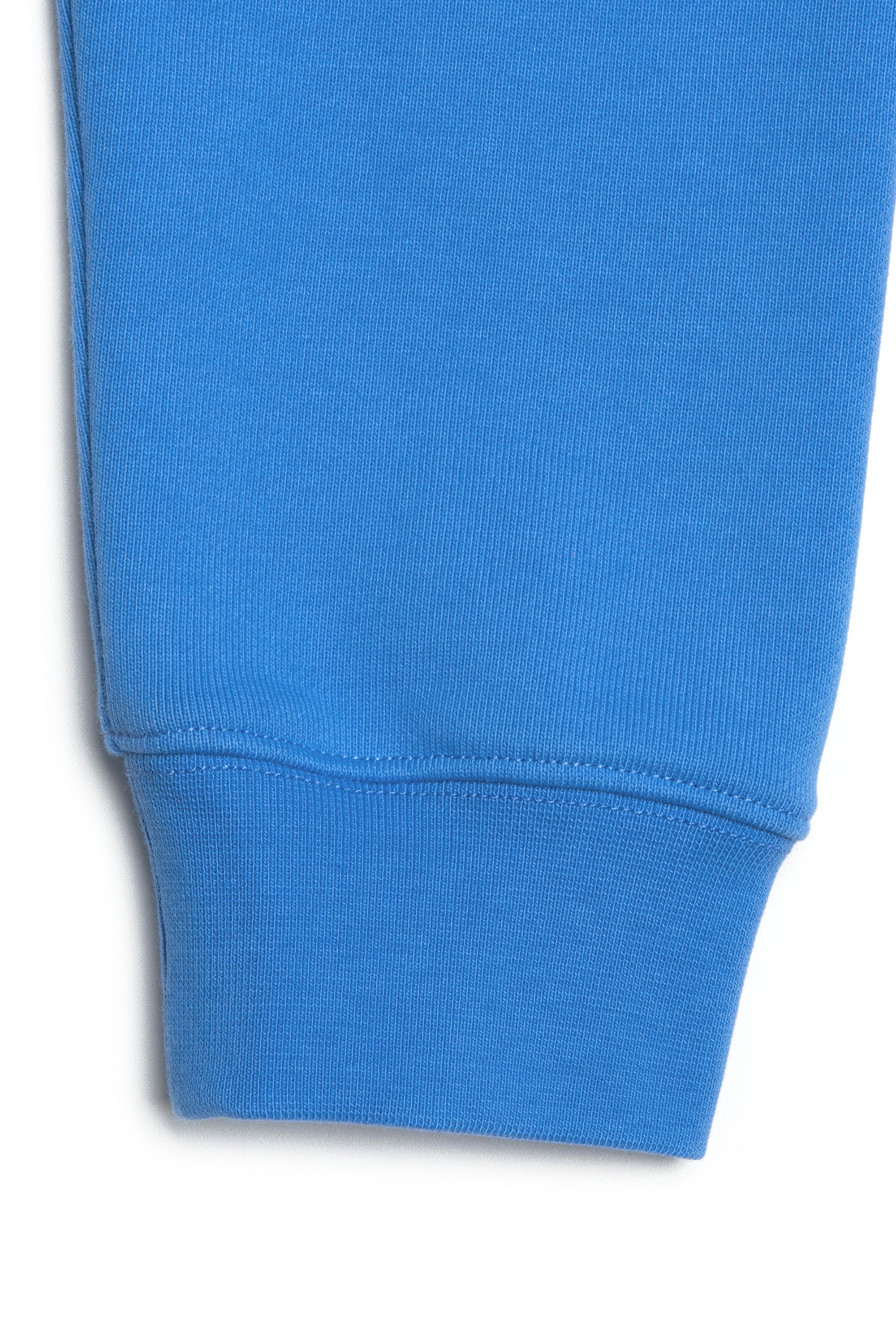 W Raw Cut Crop Swaetshirt Blue