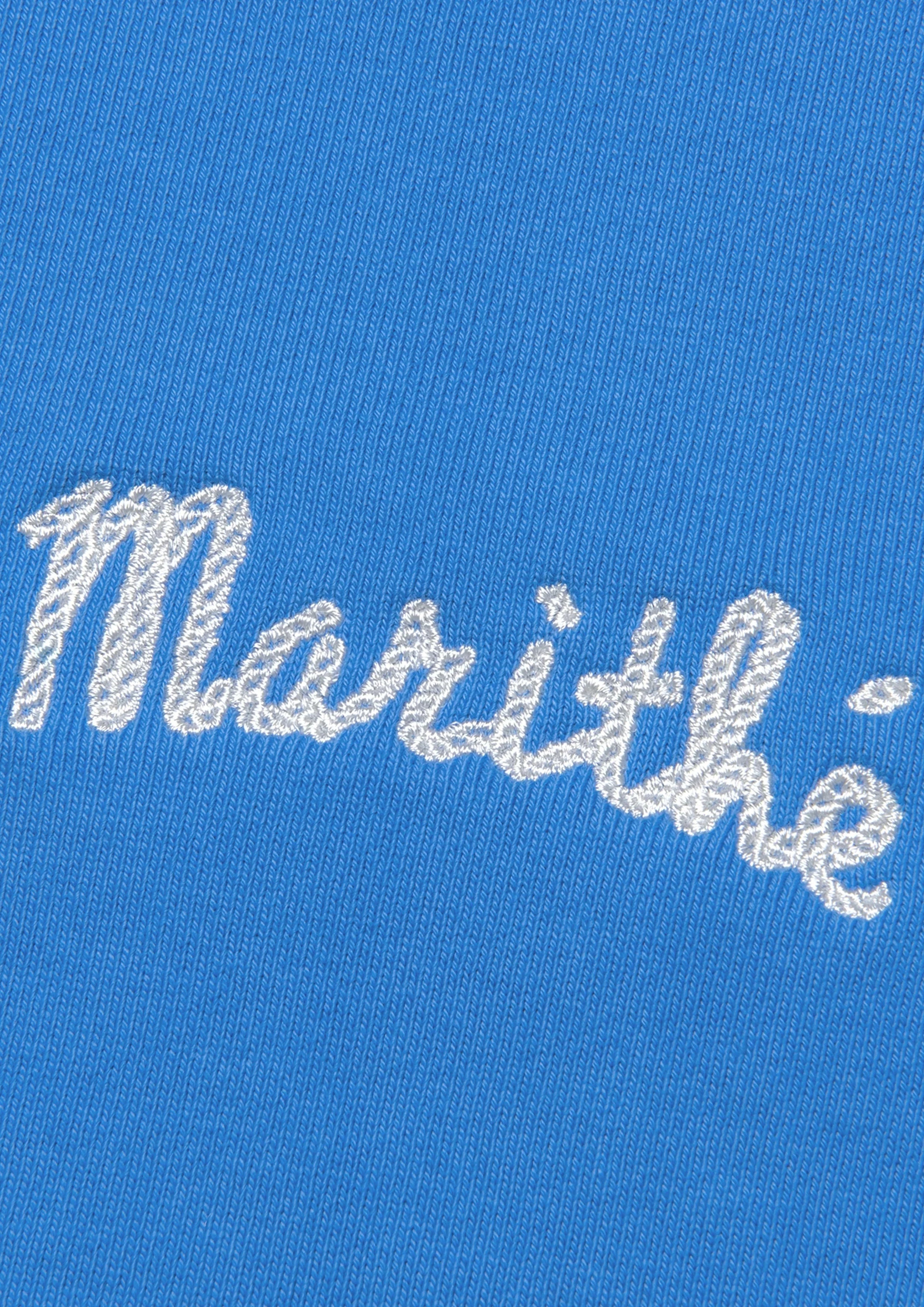 W Raw Cut Crop Swaetshirt Blue