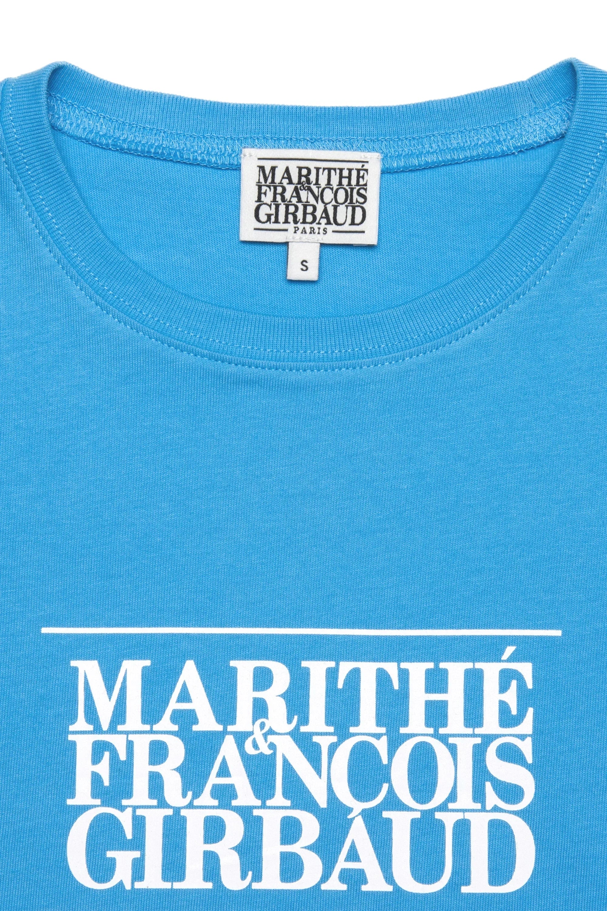 W Classic Logo Crop Tee Sky Blue