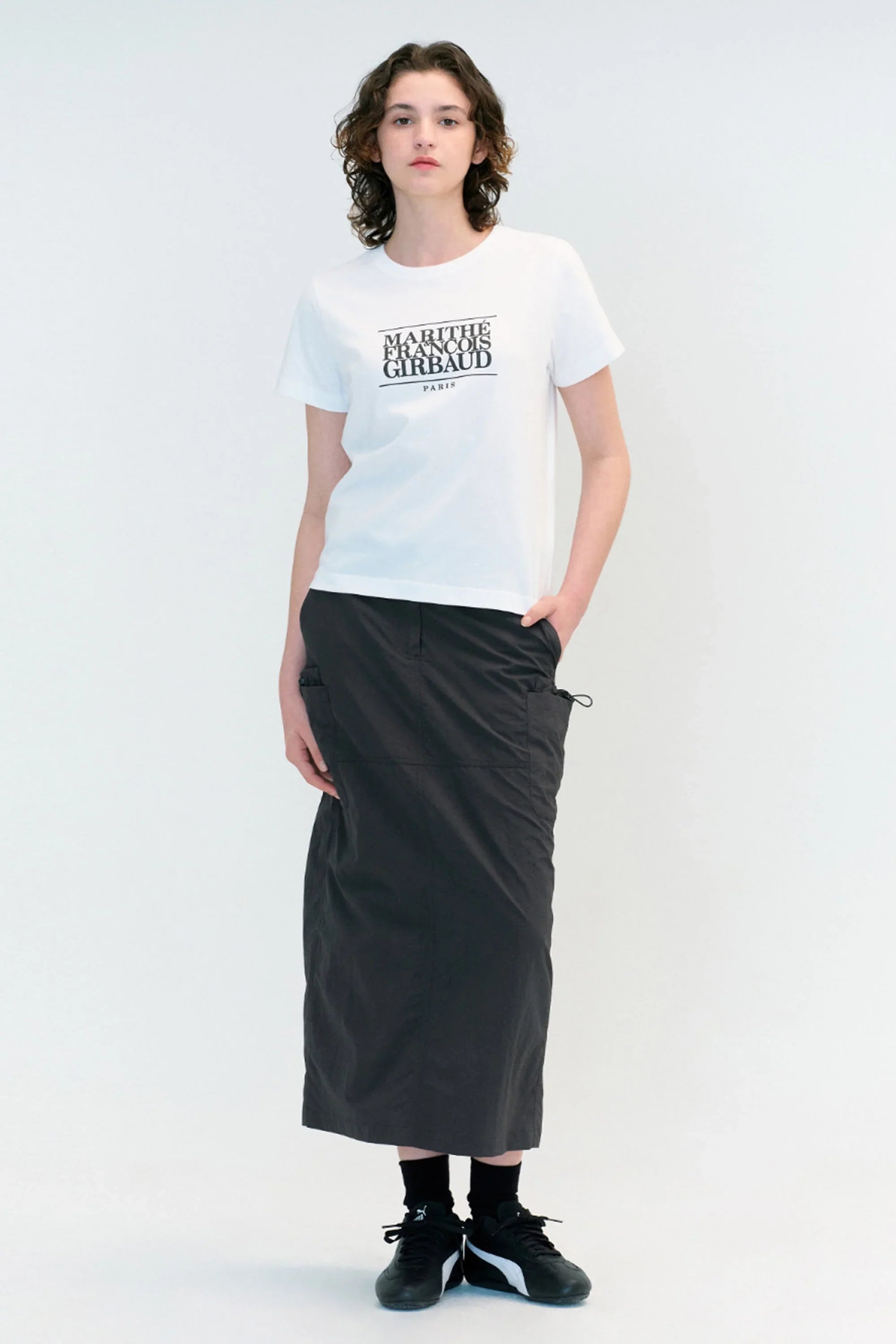 W Classic Logo Tee White