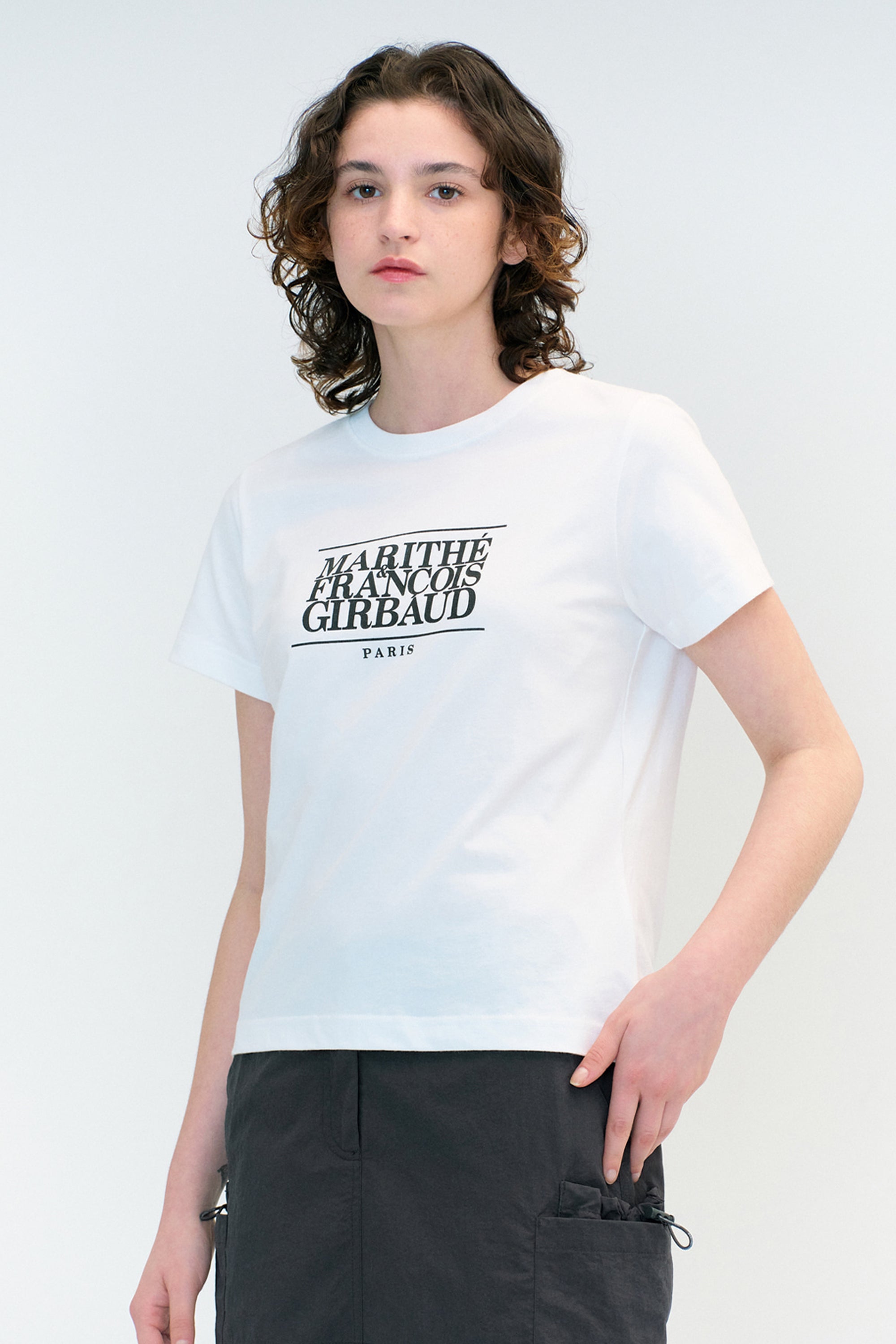 W Classic Logo Tee White