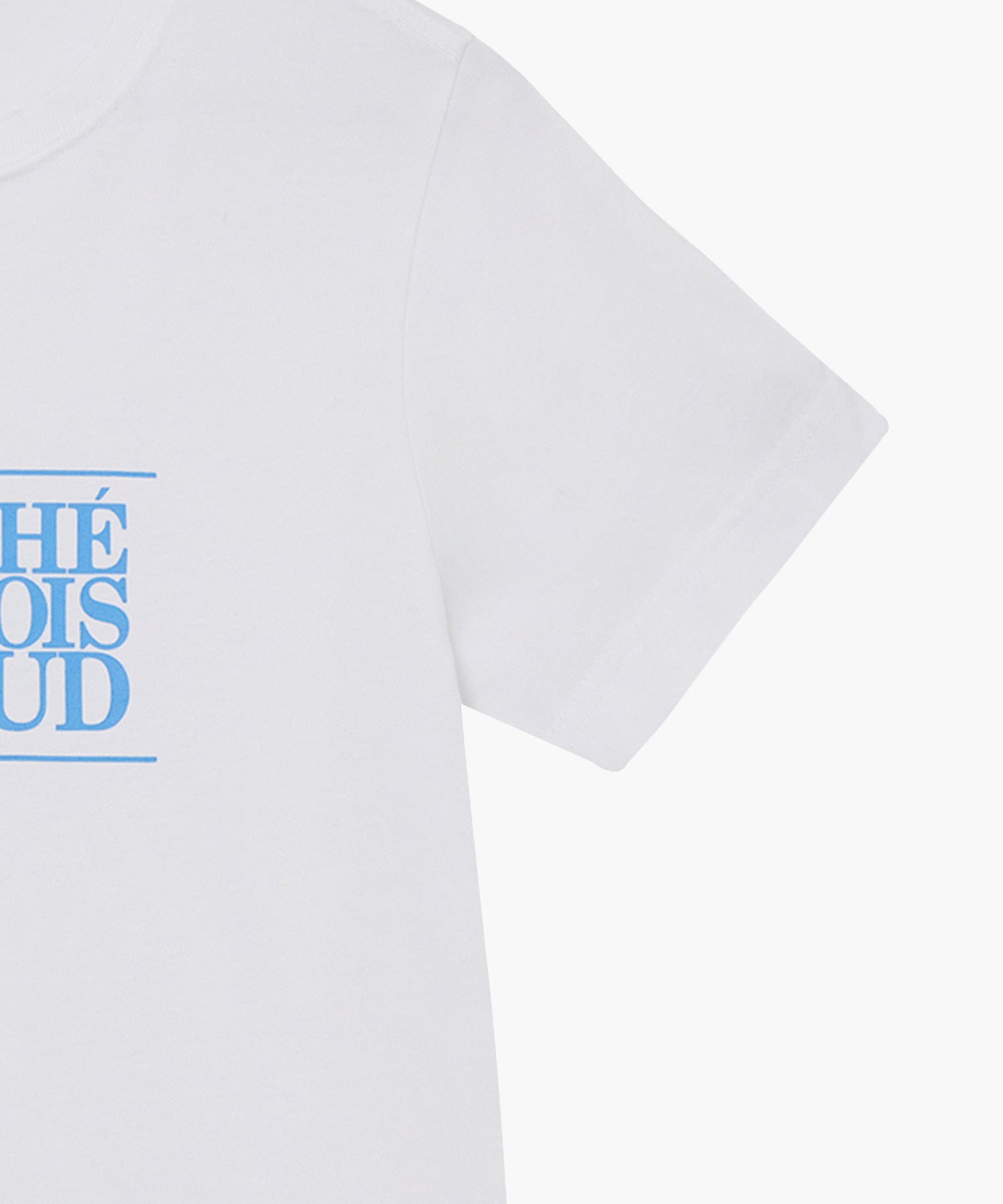 W Classic Logo Tee White / Sky Blue