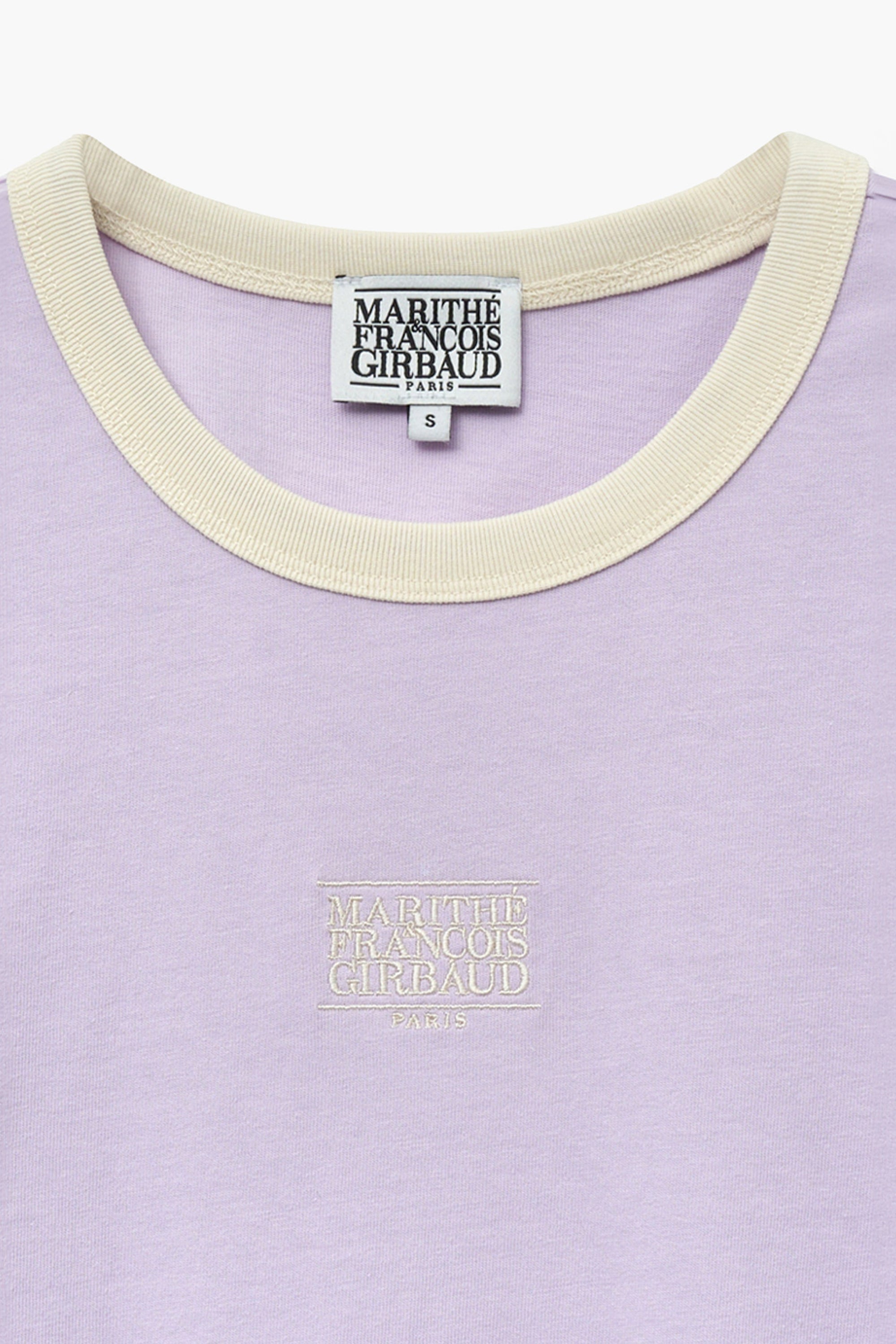 W Classic Logo Ringer Tee Light Purple