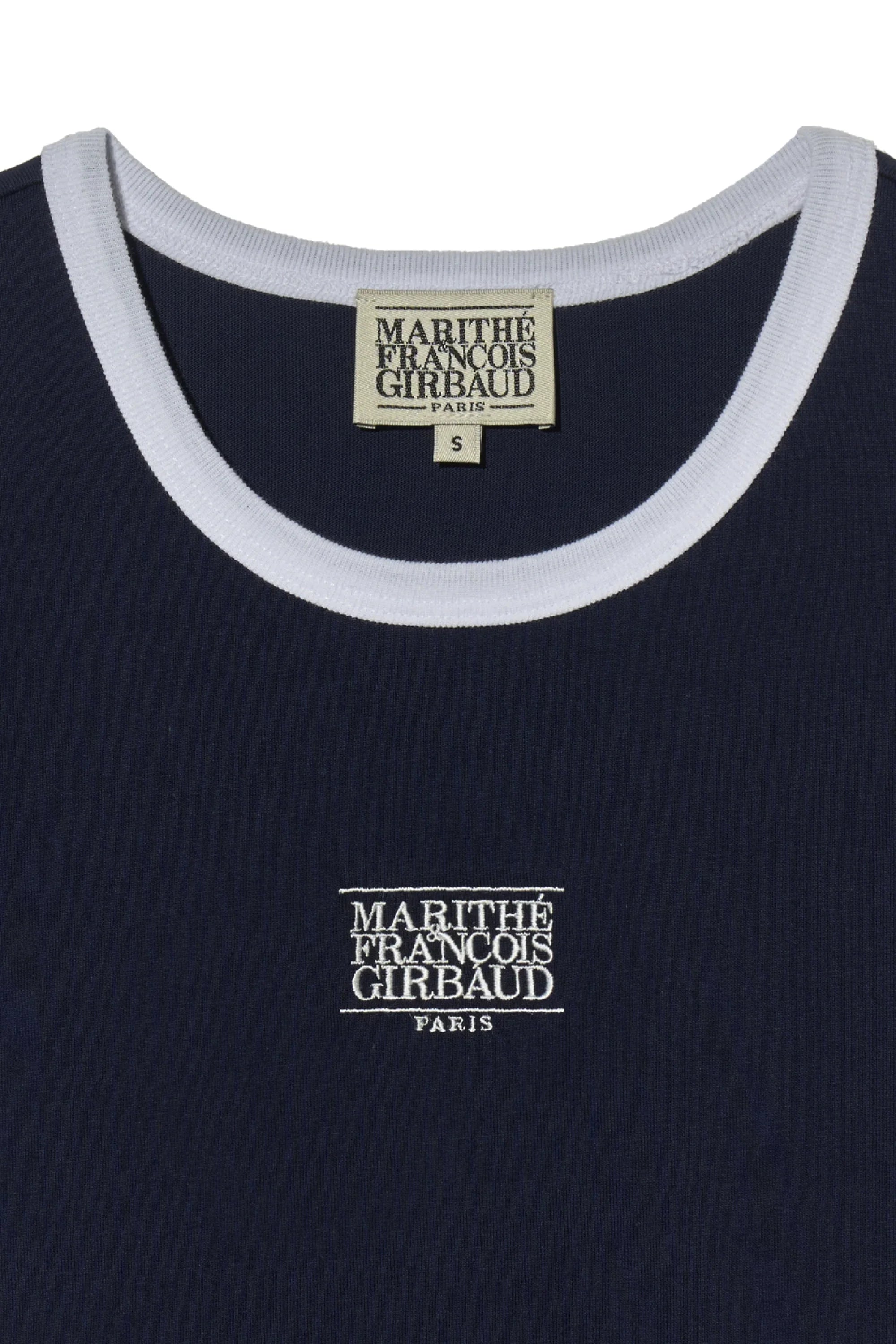 W Classic Logo Ringer Tee Navy