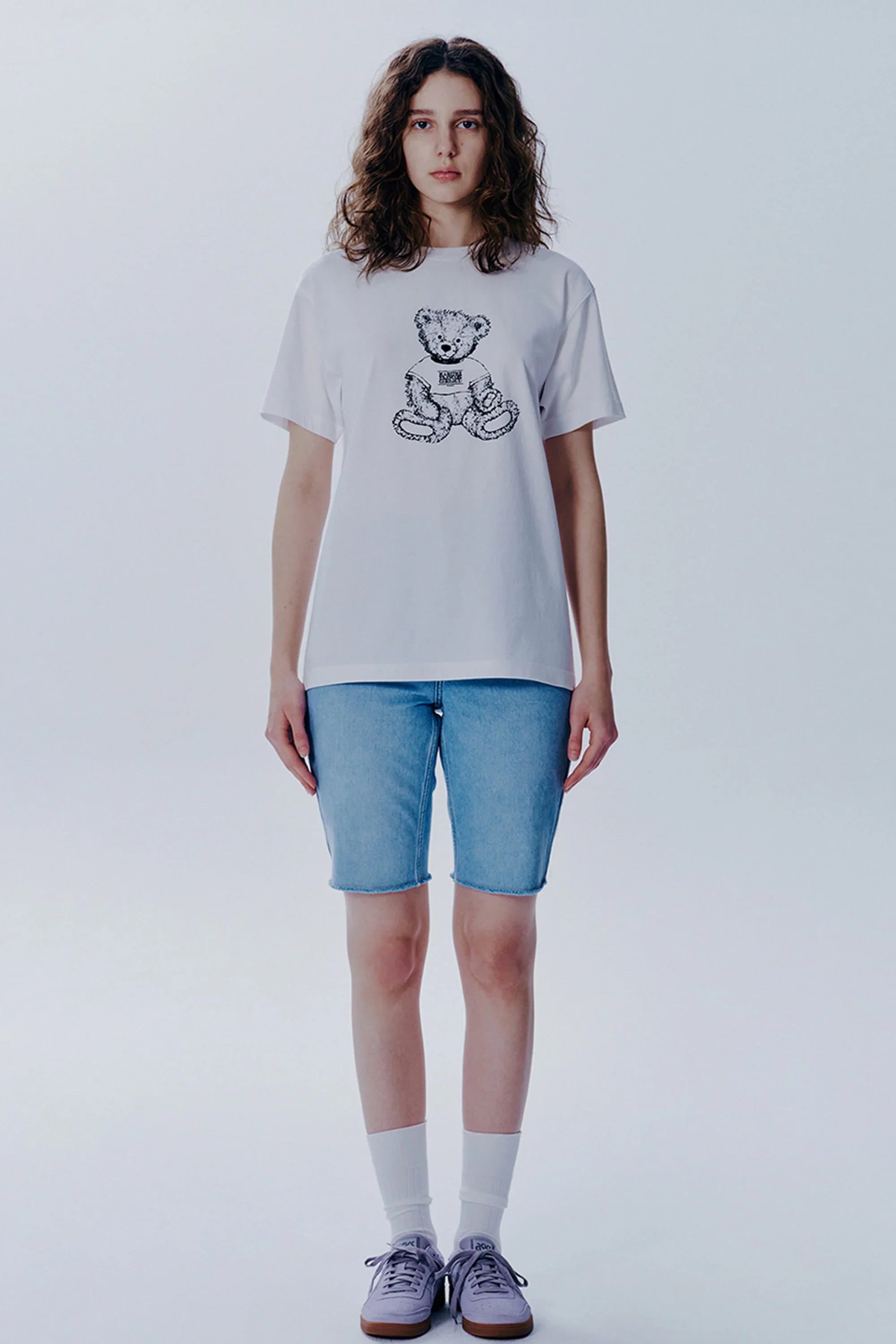 Doodle Bear Tee White / Black