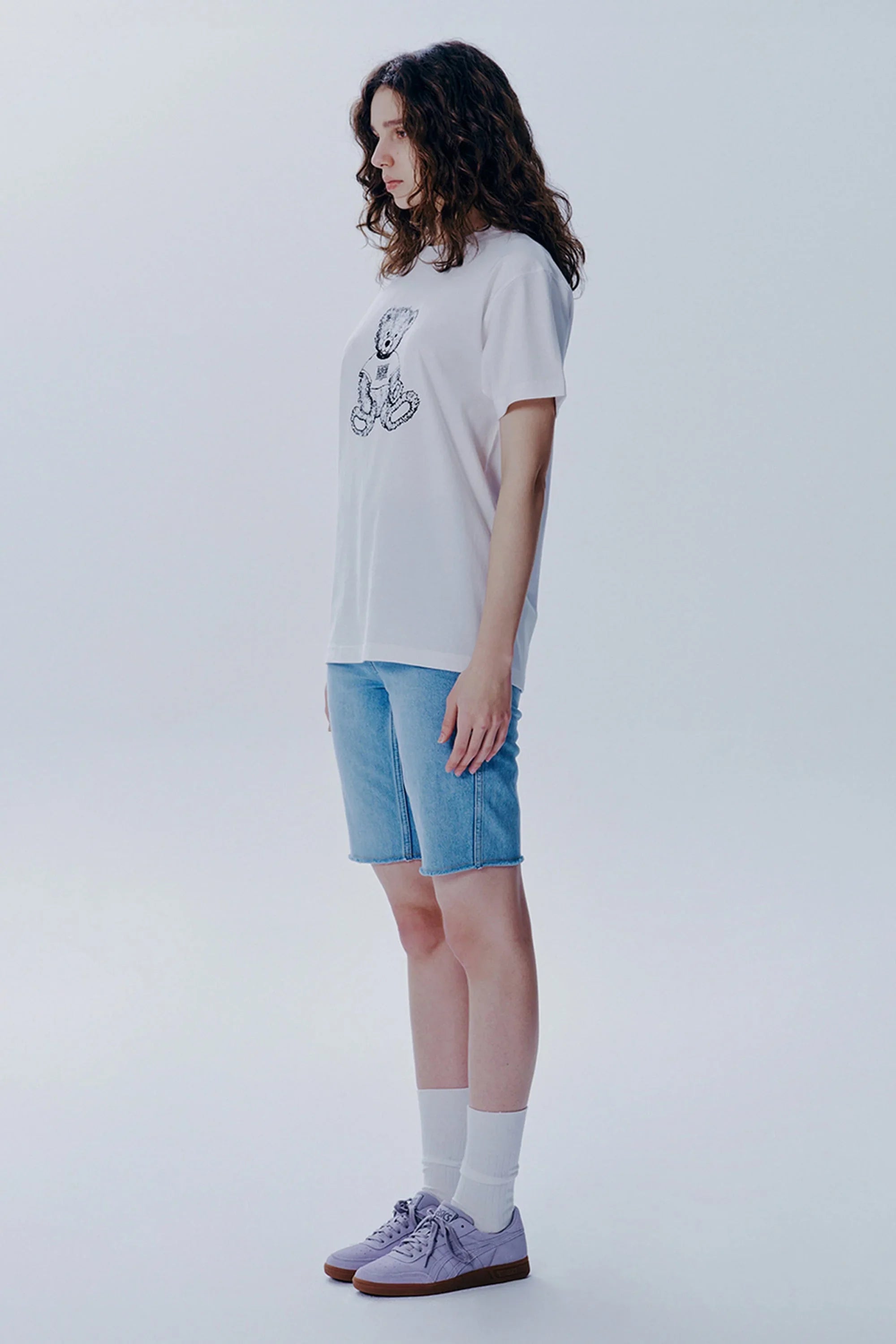 Doodle Bear Tee White / Black