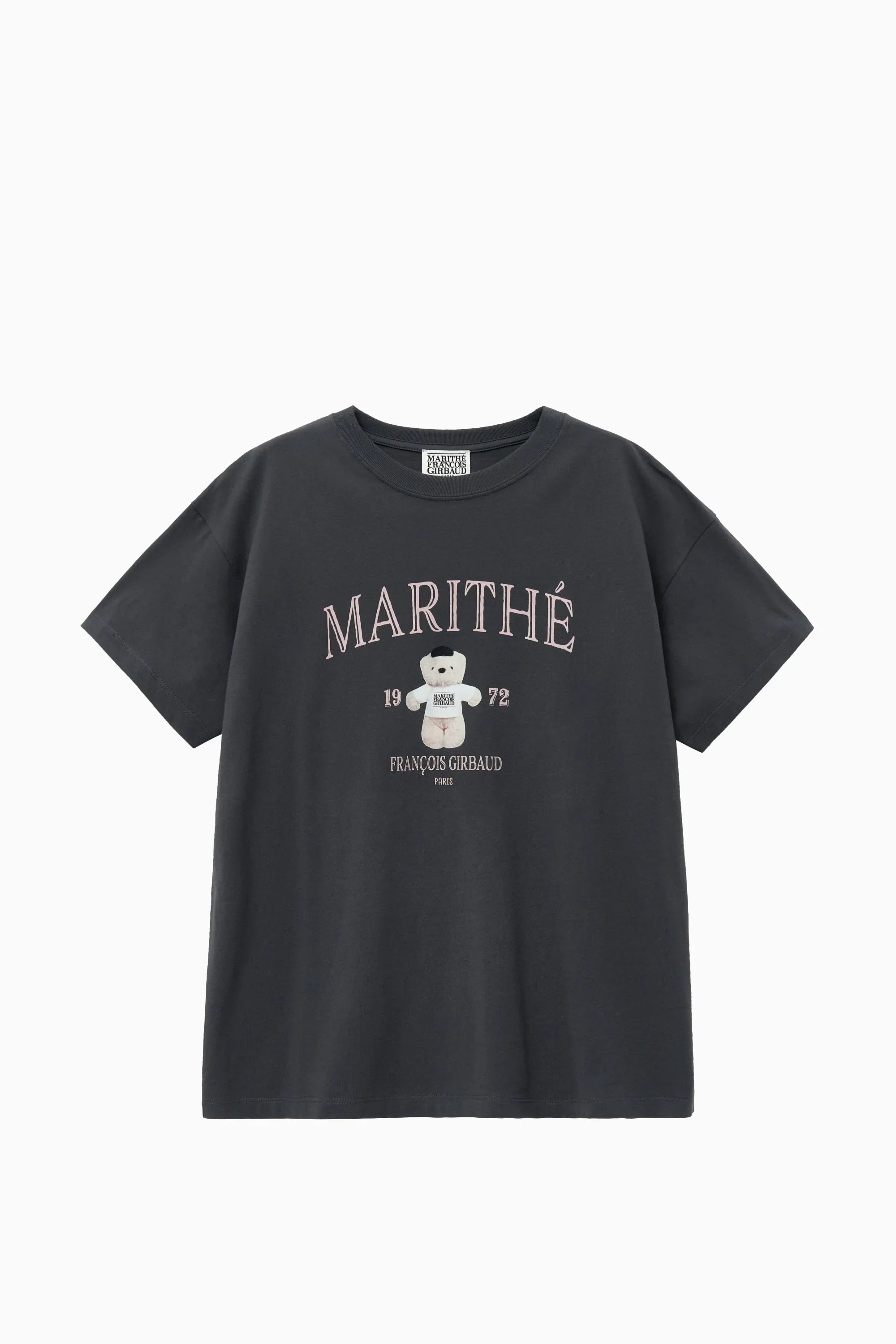 Mari Graphic Oversized Tee Charcoal