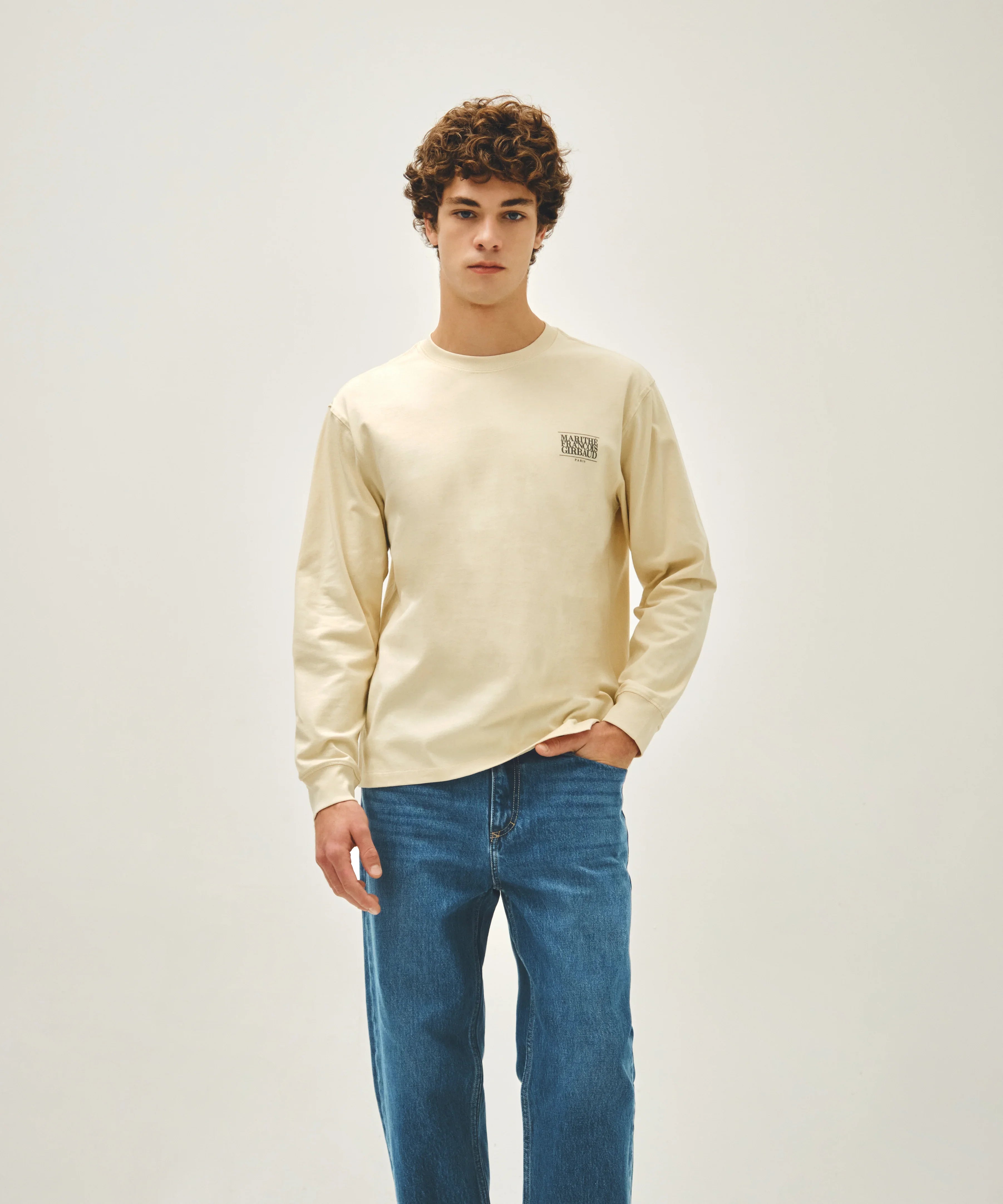 Back Classic Logo Long Sleeve Tee Butter