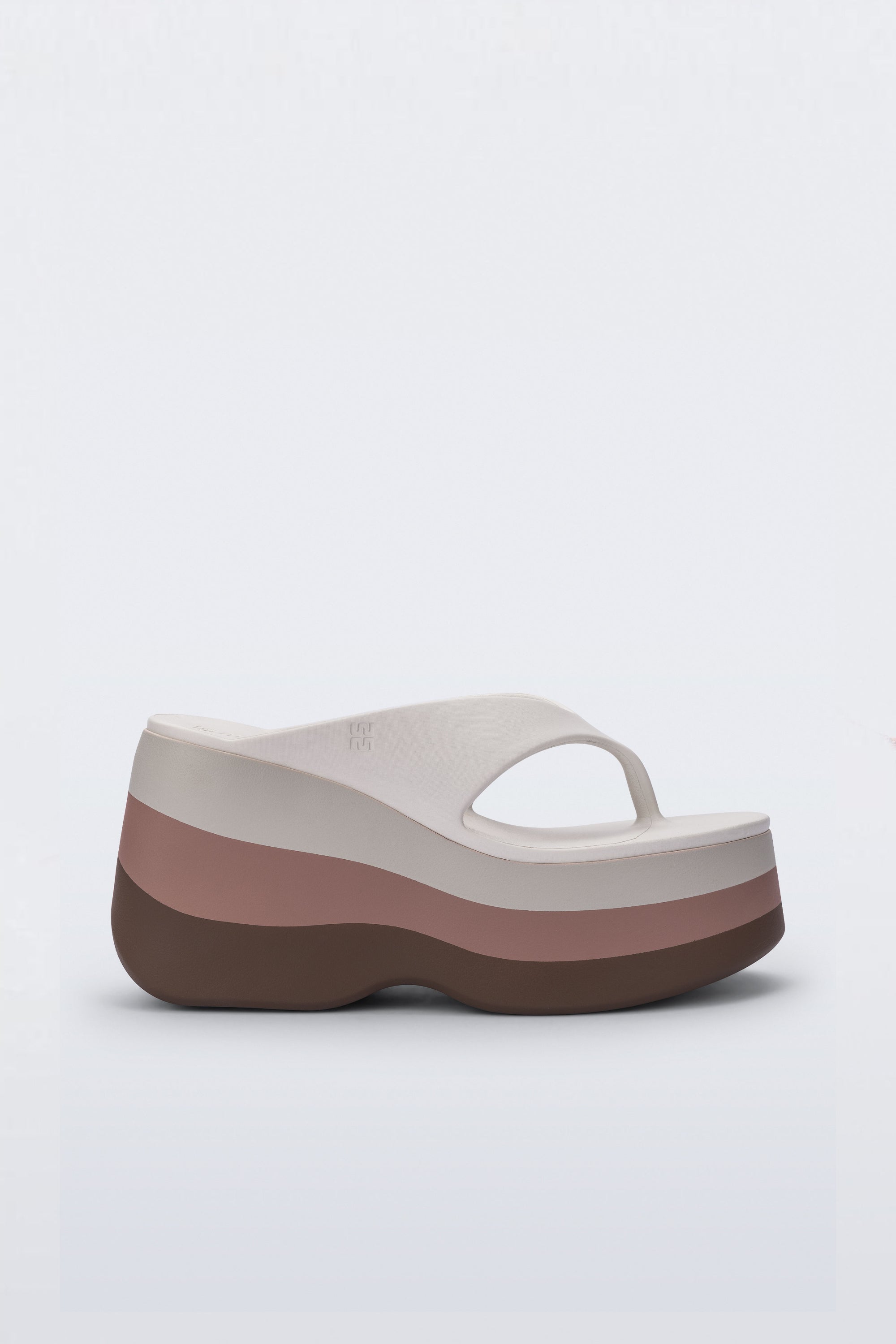 MELISSA FREE THONG WEDGE PRINT AD รองเท้าส้นสูง