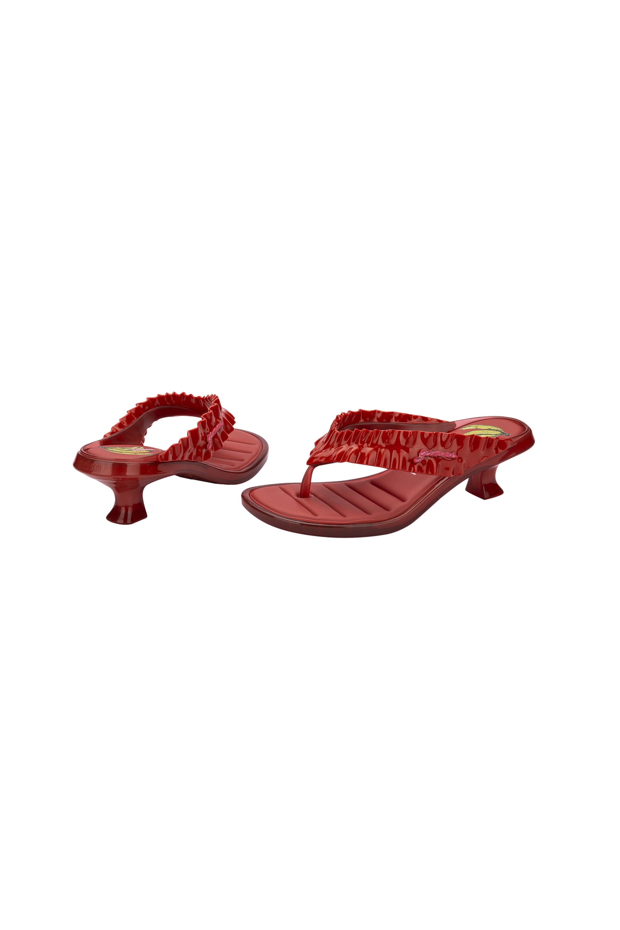 MELISSA THONG KITTEN HEEL + GANNI AD รองเท้าส้นสูง