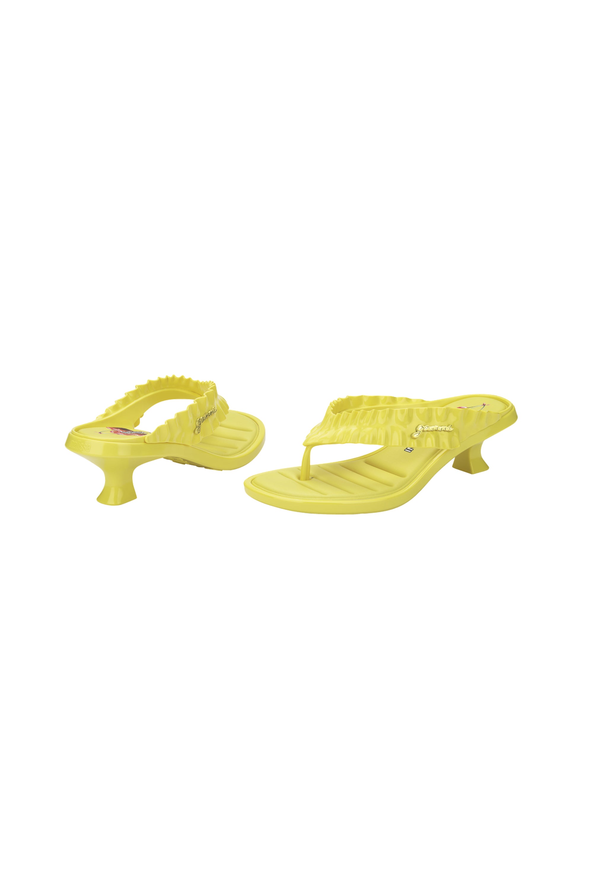 MELISSA THONG KITTEN HEEL + GANNI AD