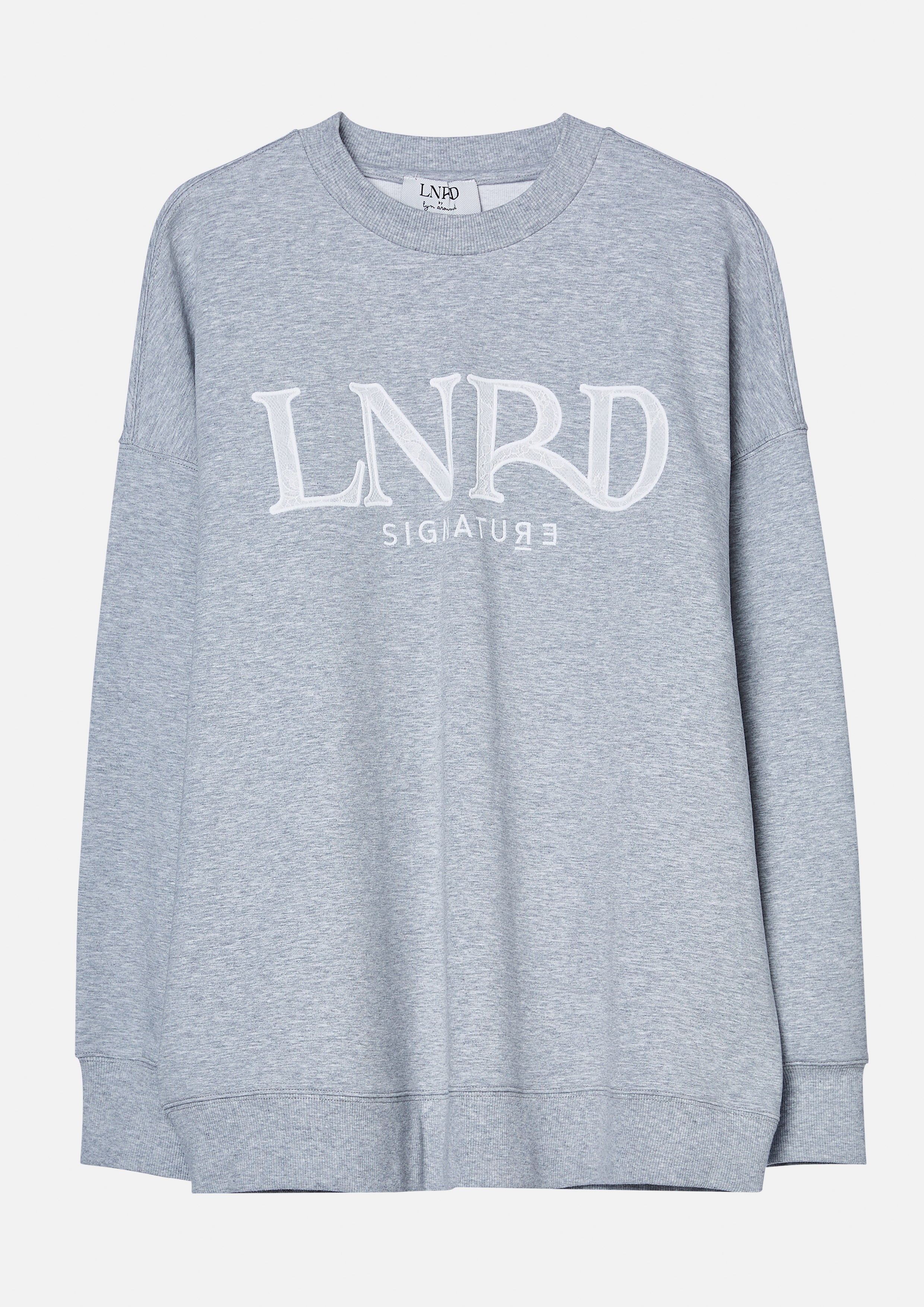 Logo Crewneck Pullover Signature Grey
