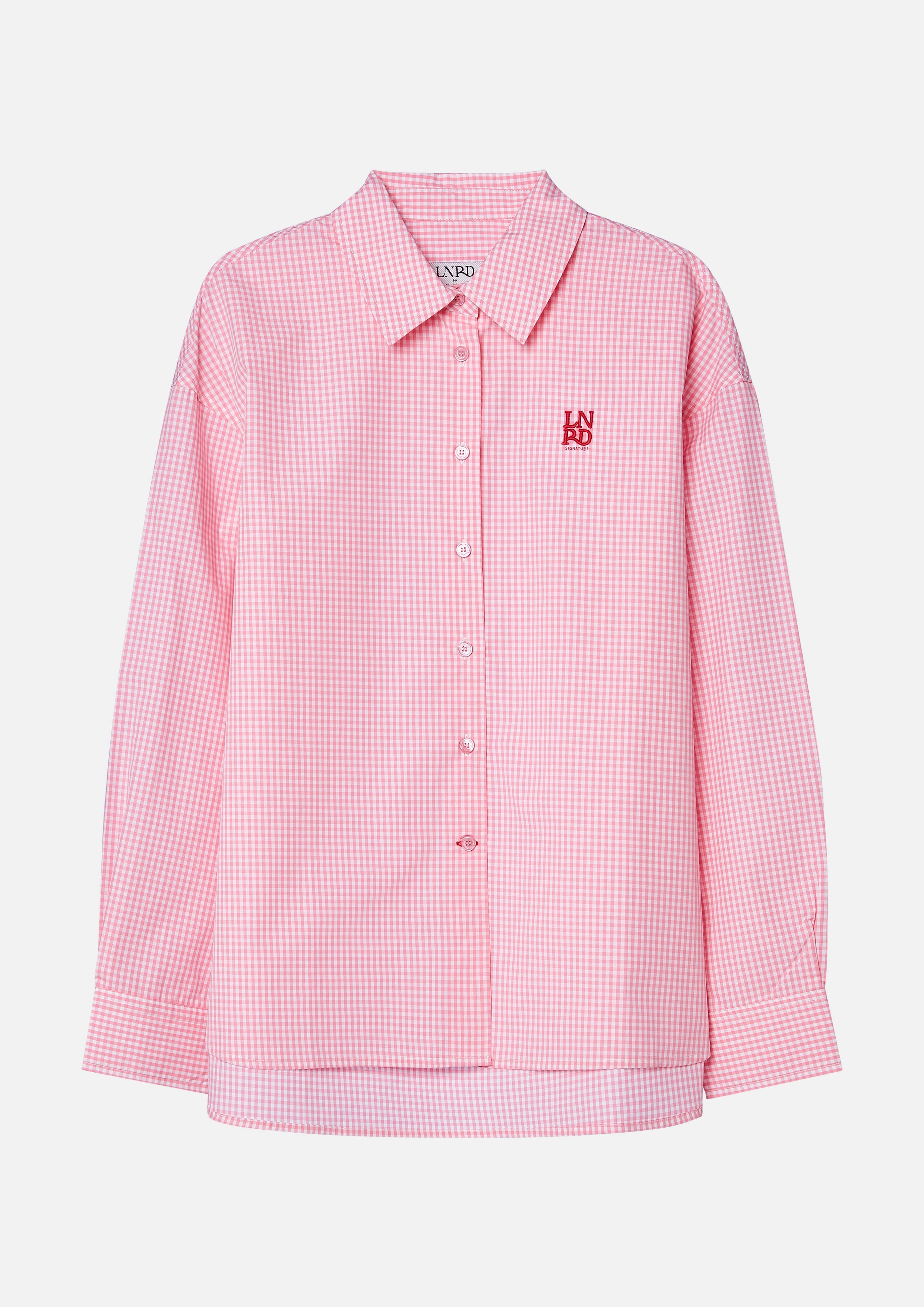 Gingham Long Sleeve Shirt Signature Pink