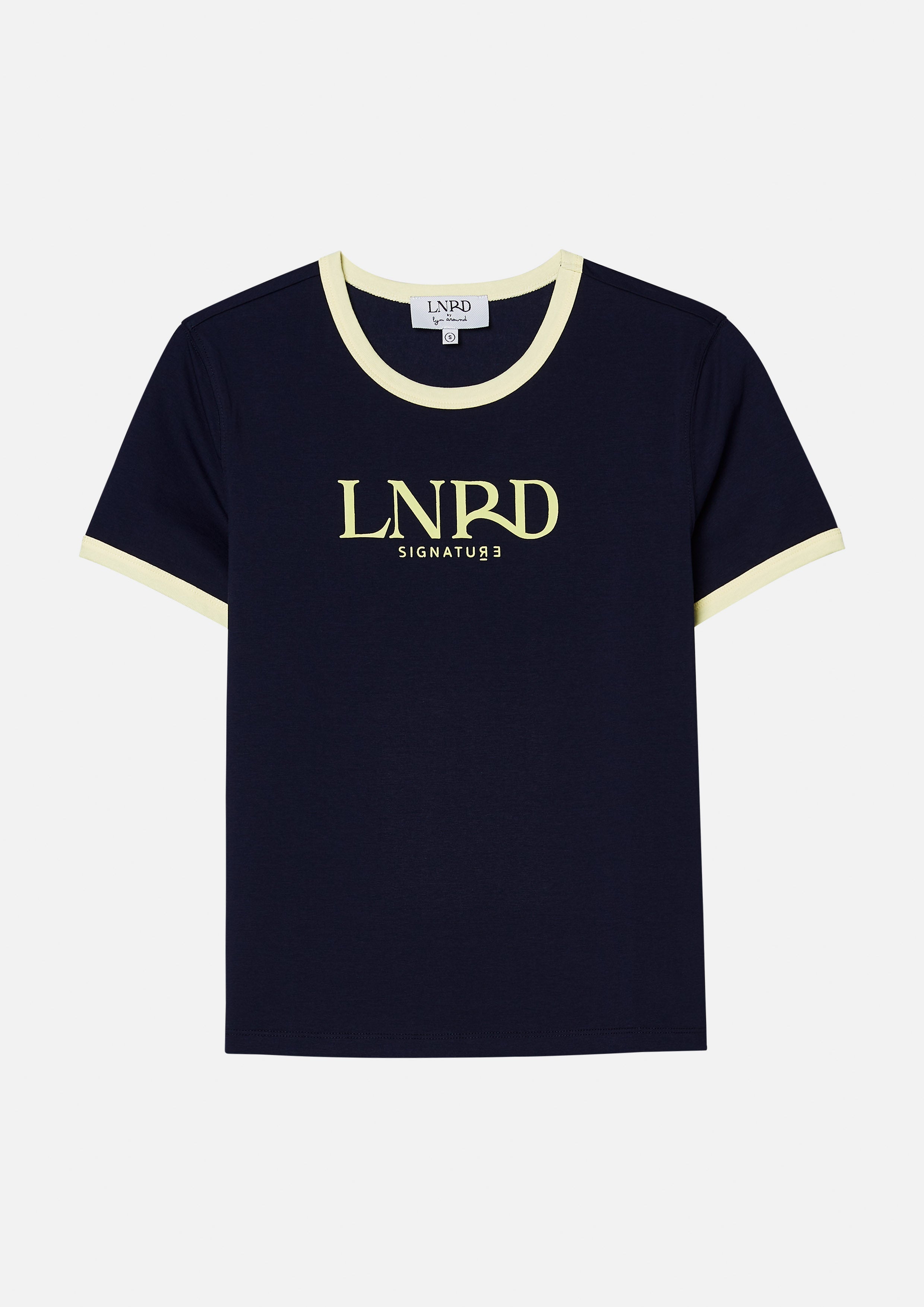 เสื้อยืดแขนสั้นโลโก้คอนทราสต์​ คอลเลกชัน Signature