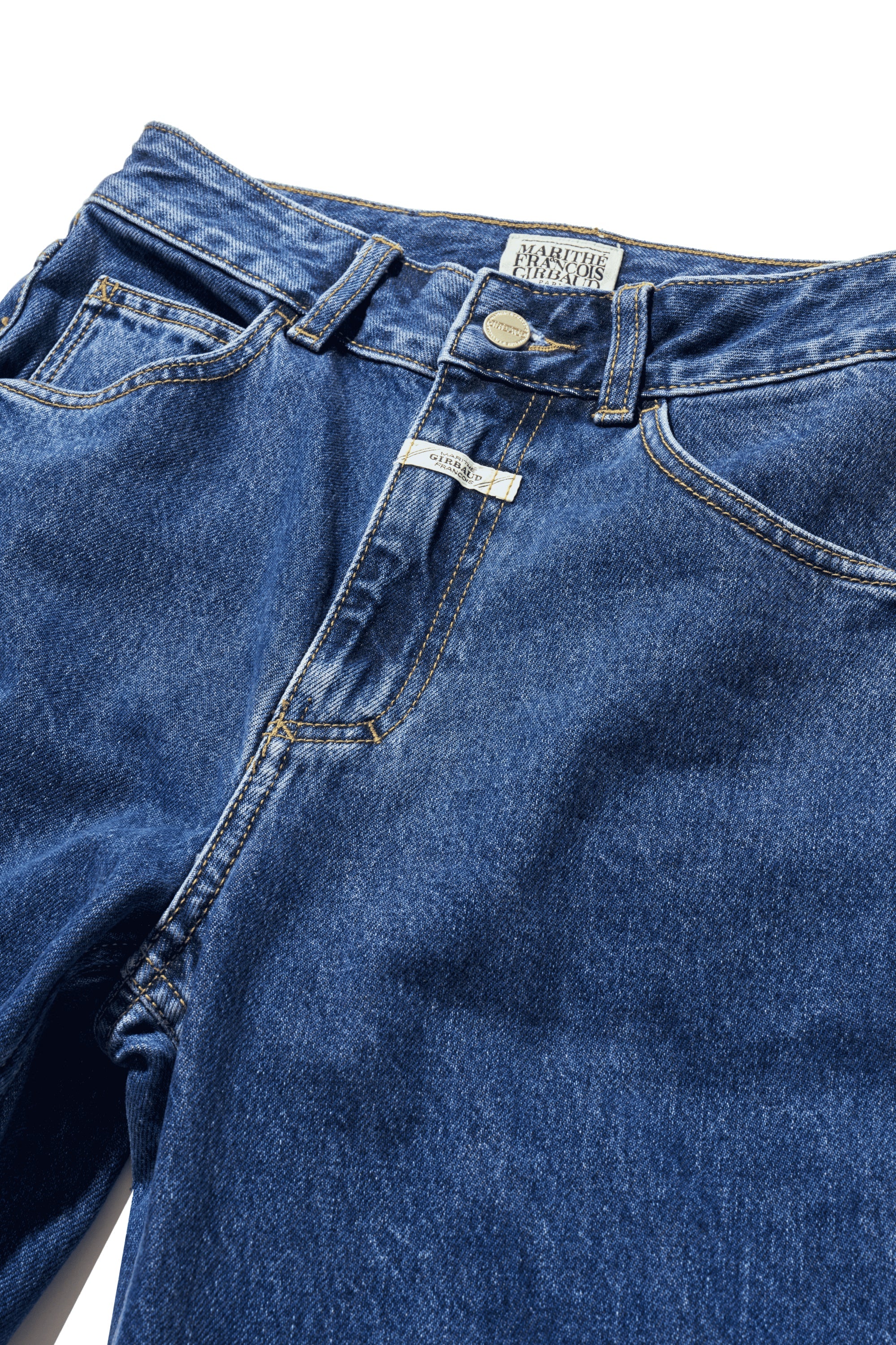 W Slim Straight Denim Pants Blue