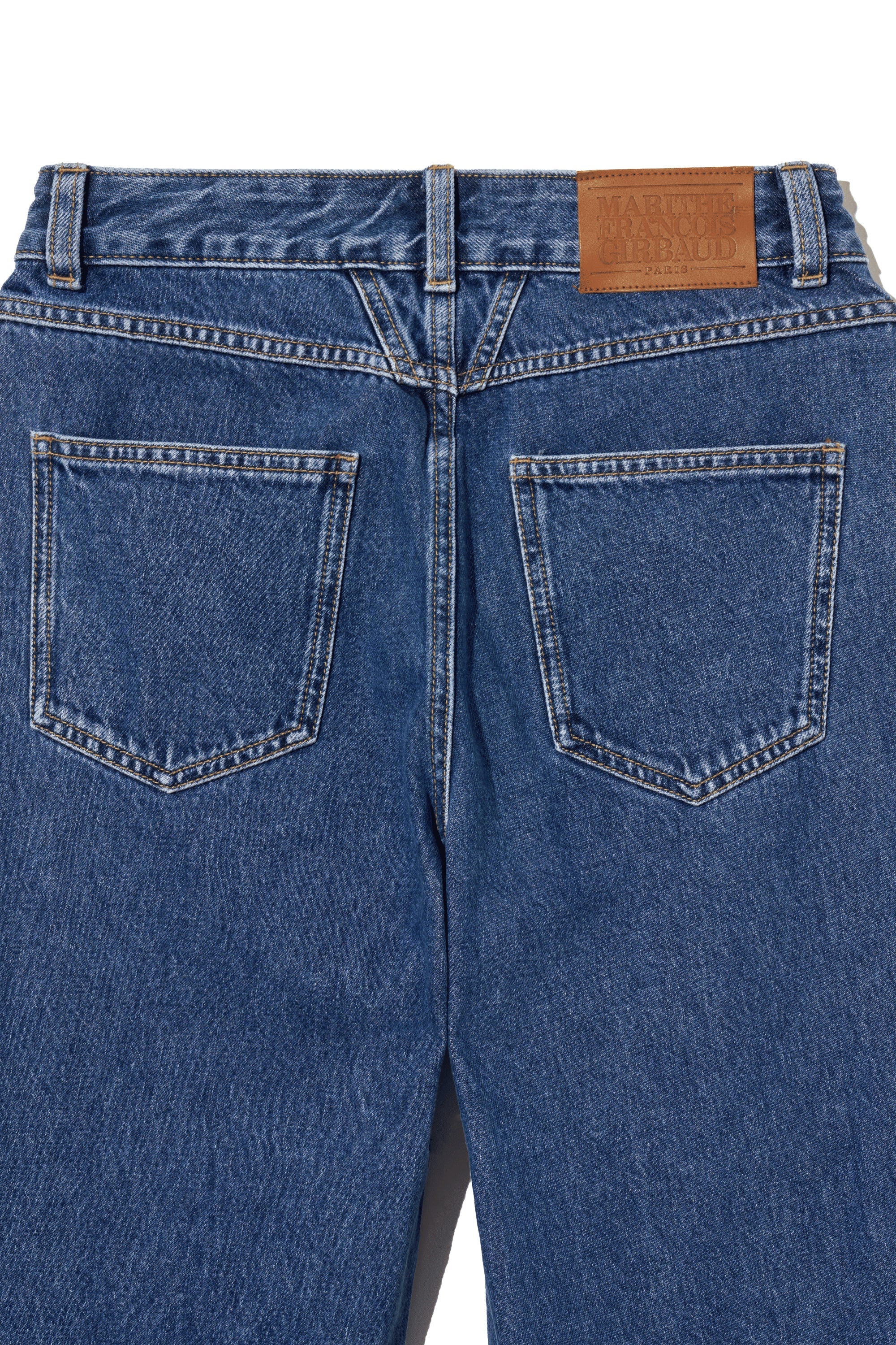 W Slim Straight Denim Pants Blue