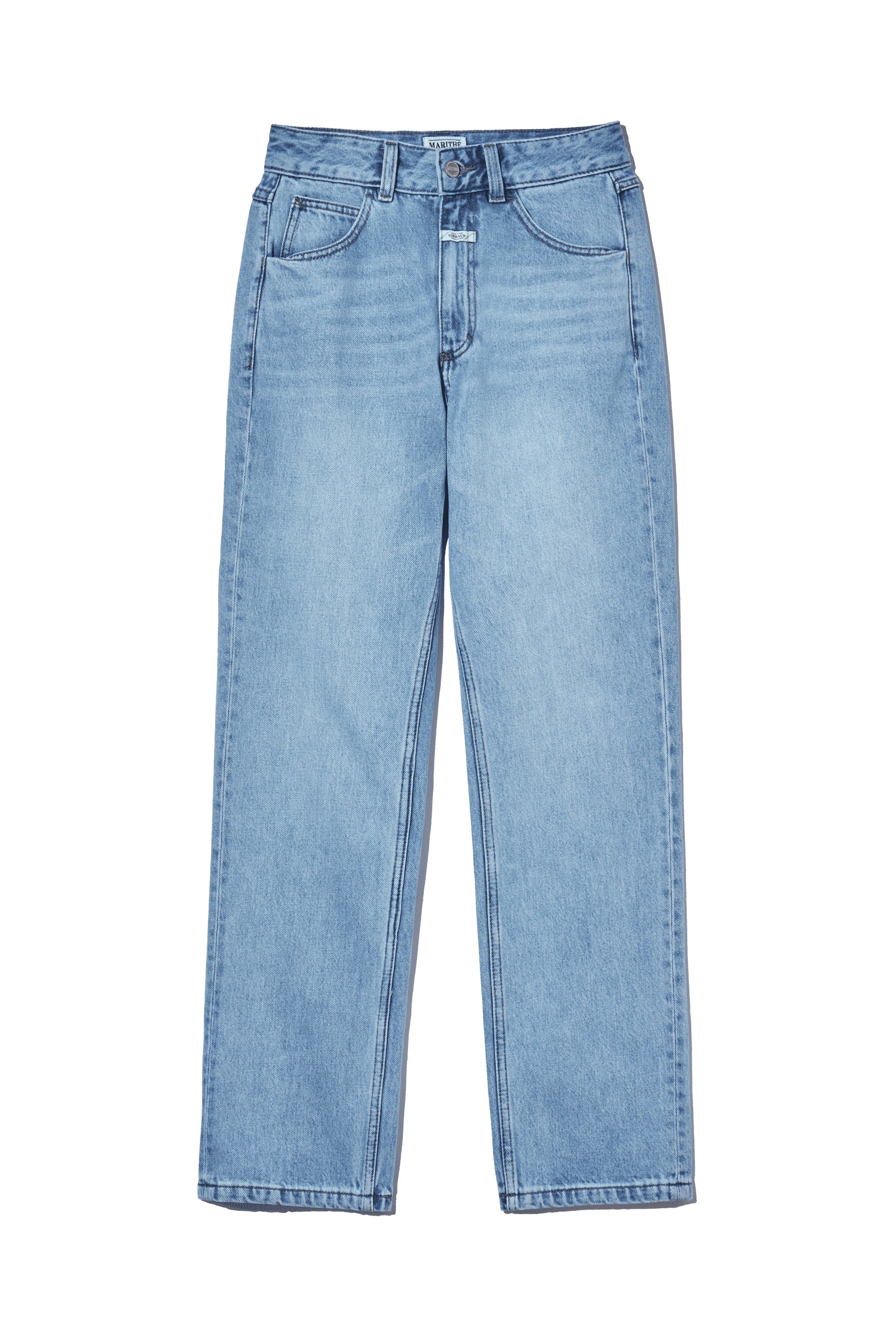 W Slim Straight Denim Pants Light Blue