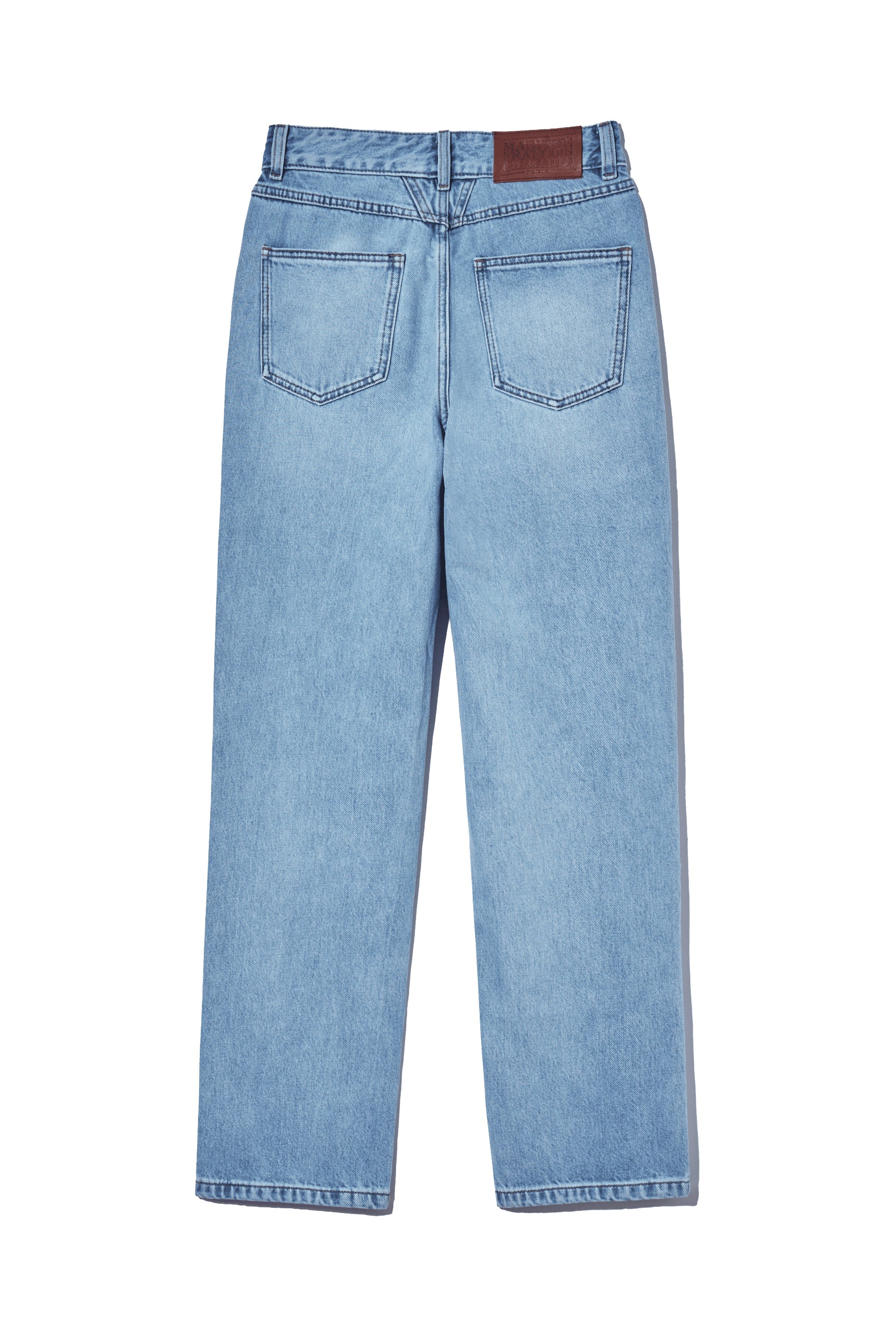 W Slim Straight Denim Pants Light Blue