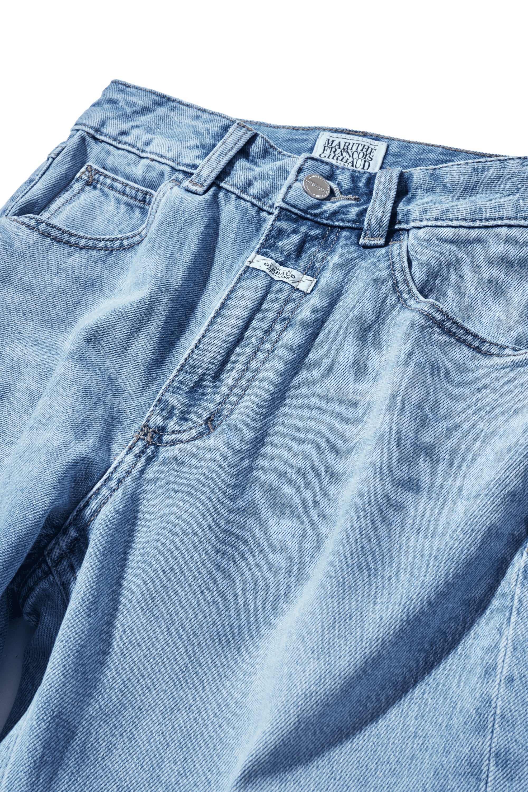 W Slim Straight Denim Pants Light Blue