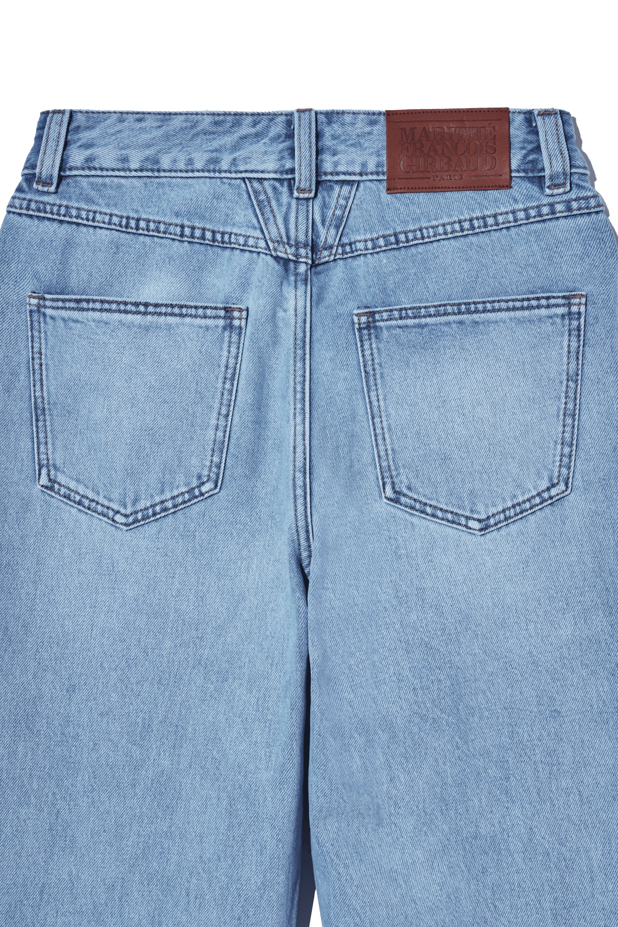 W Slim Straight Denim Pants Light Blue