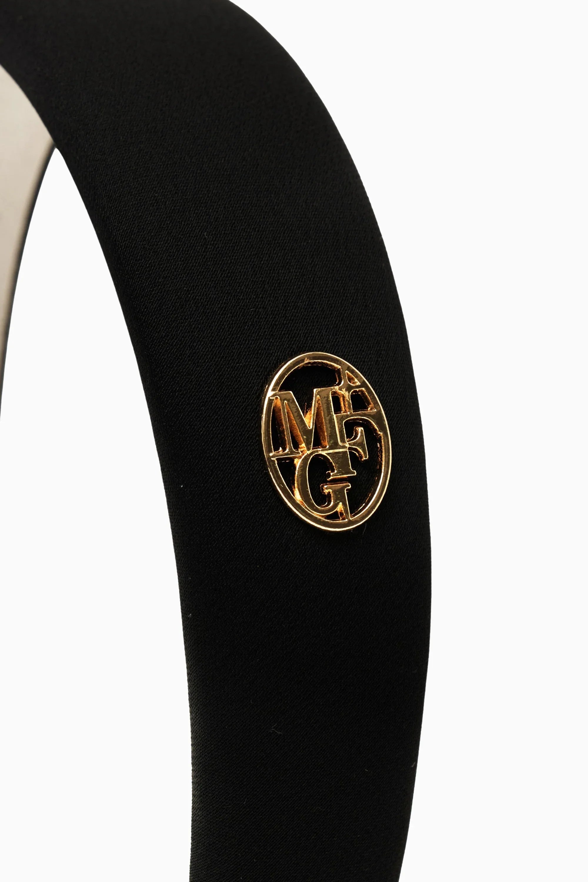 Circle Logo Satin Hair Band Black