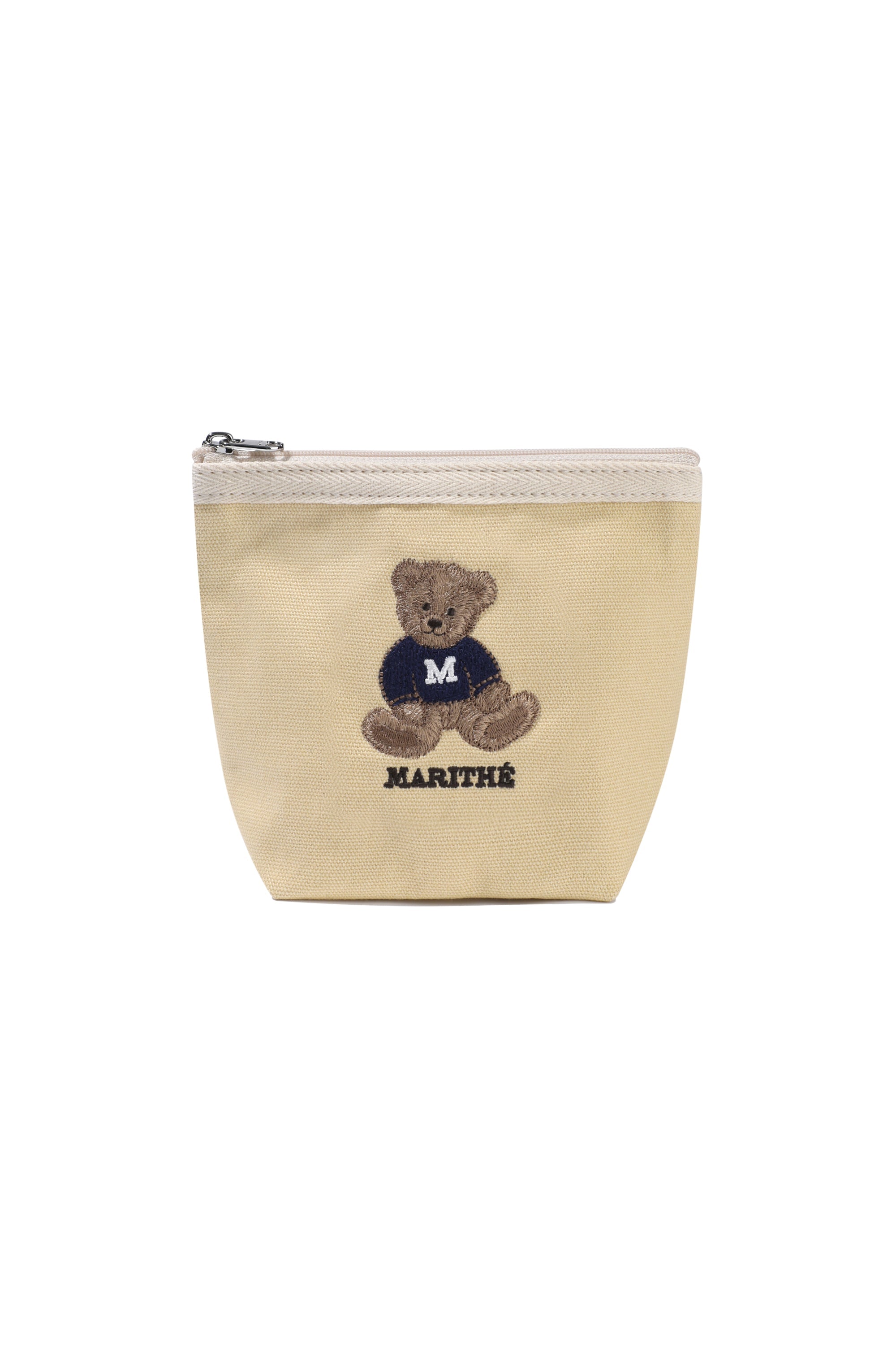 Doodle Bear Pouch Beige