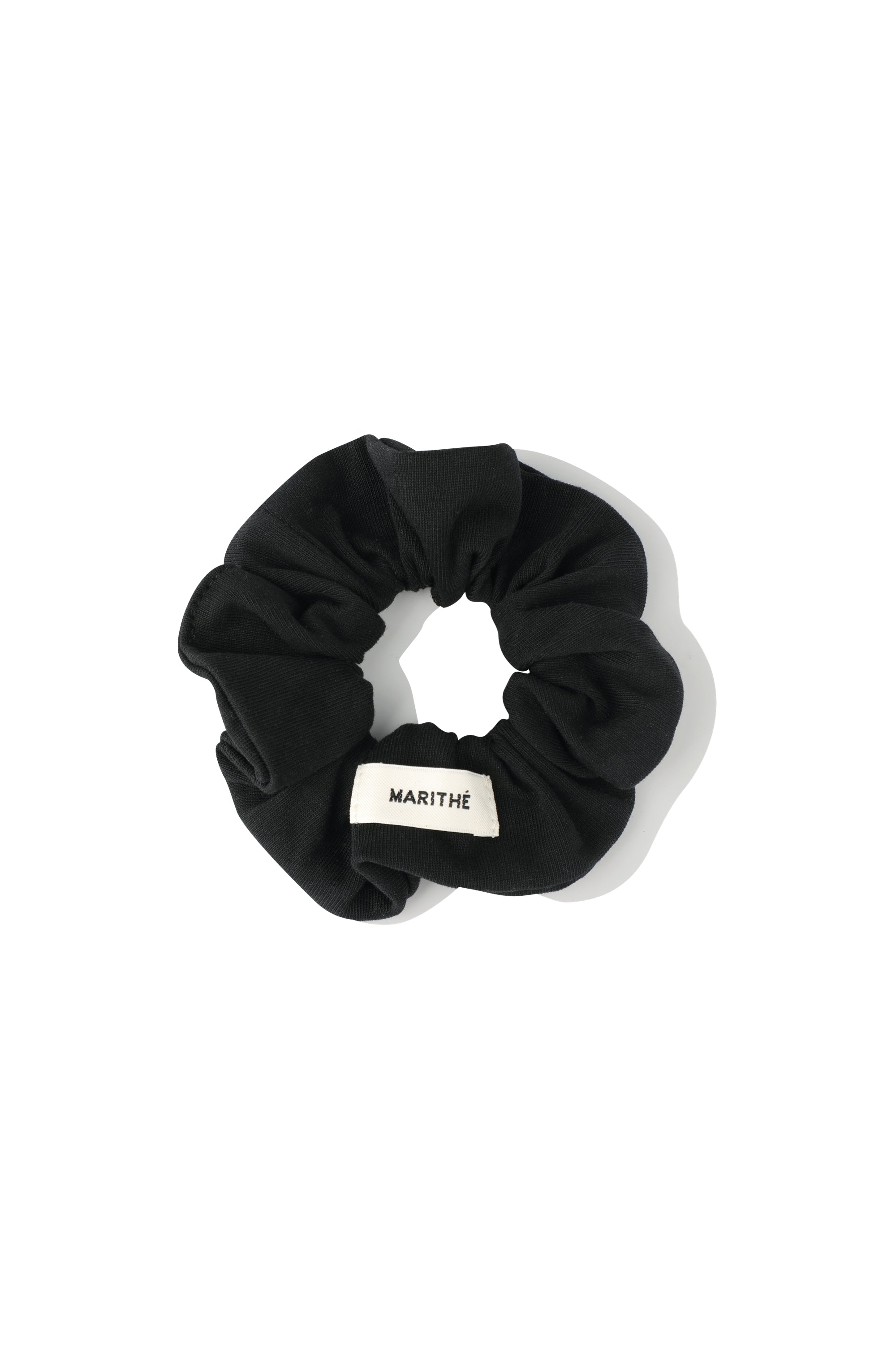 W Basic Cotton Scrunchie Black