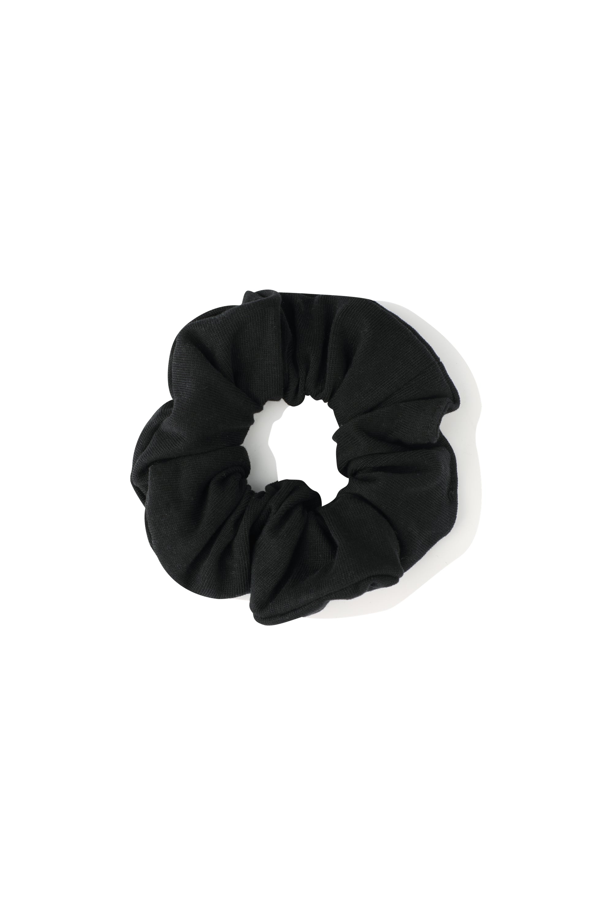 W Basic Cotton Scrunchie Black