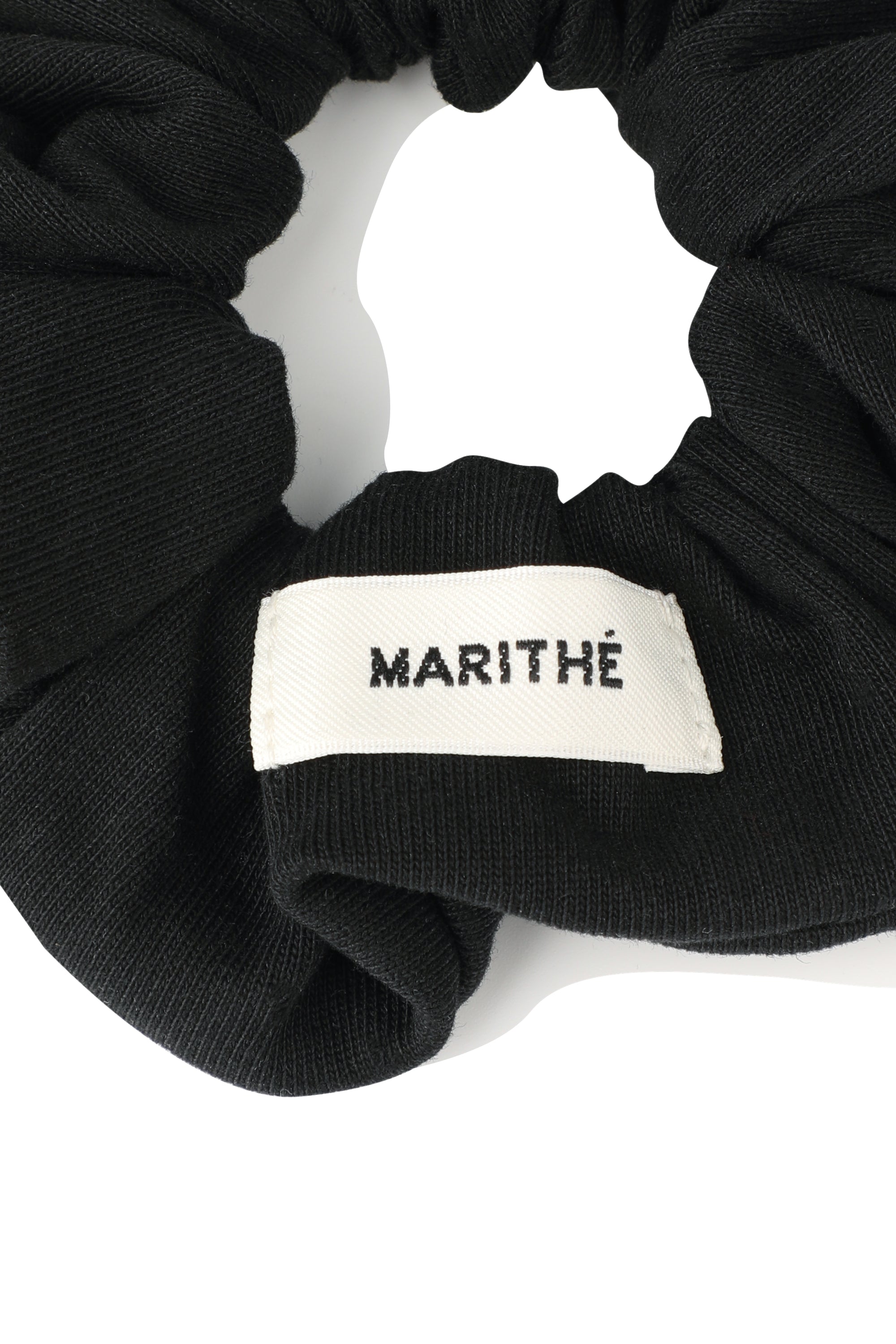 W Basic Cotton Scrunchie Black