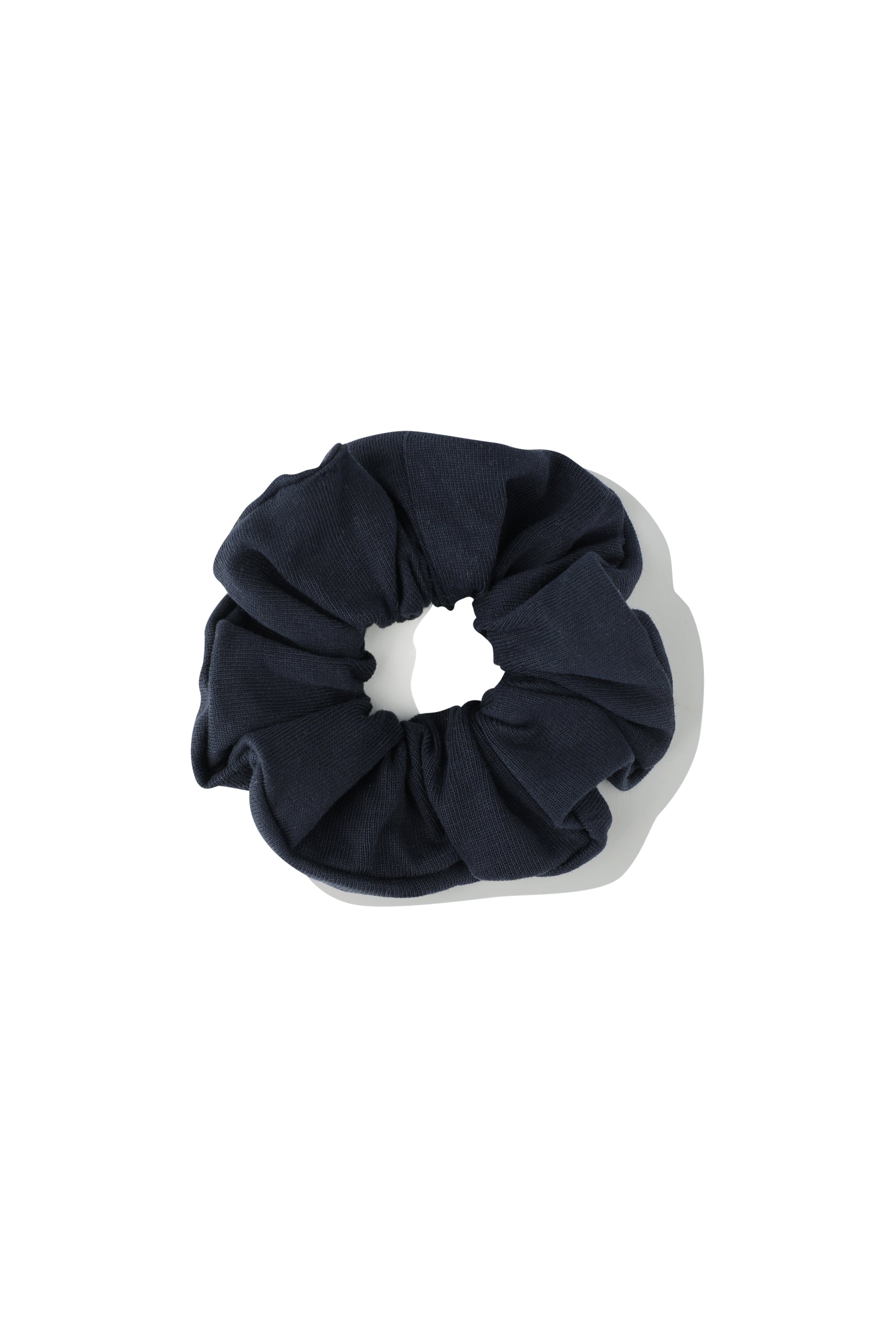 W Basic Cotton Scrunchie Navy