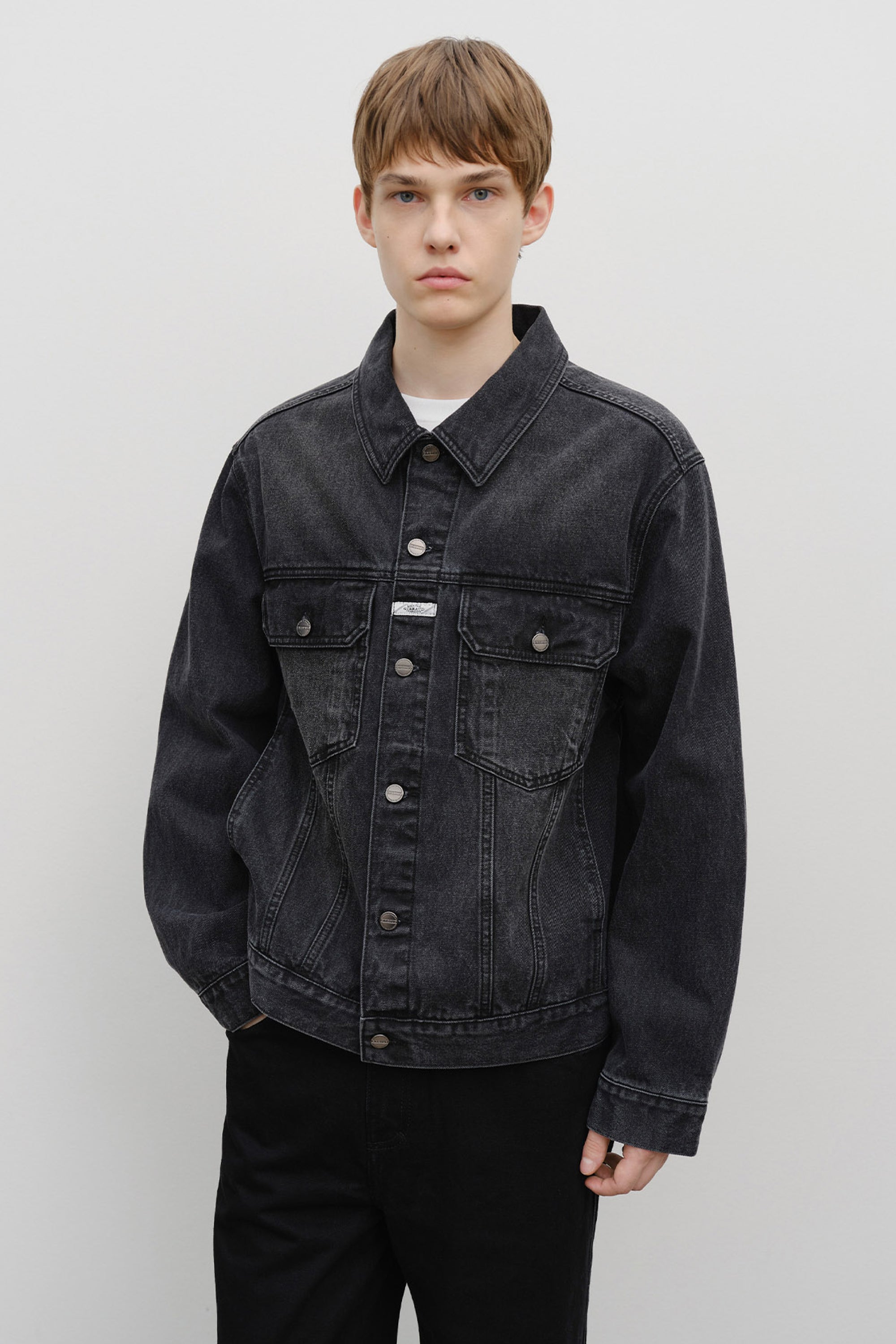 Denim Trucker Jacket Black