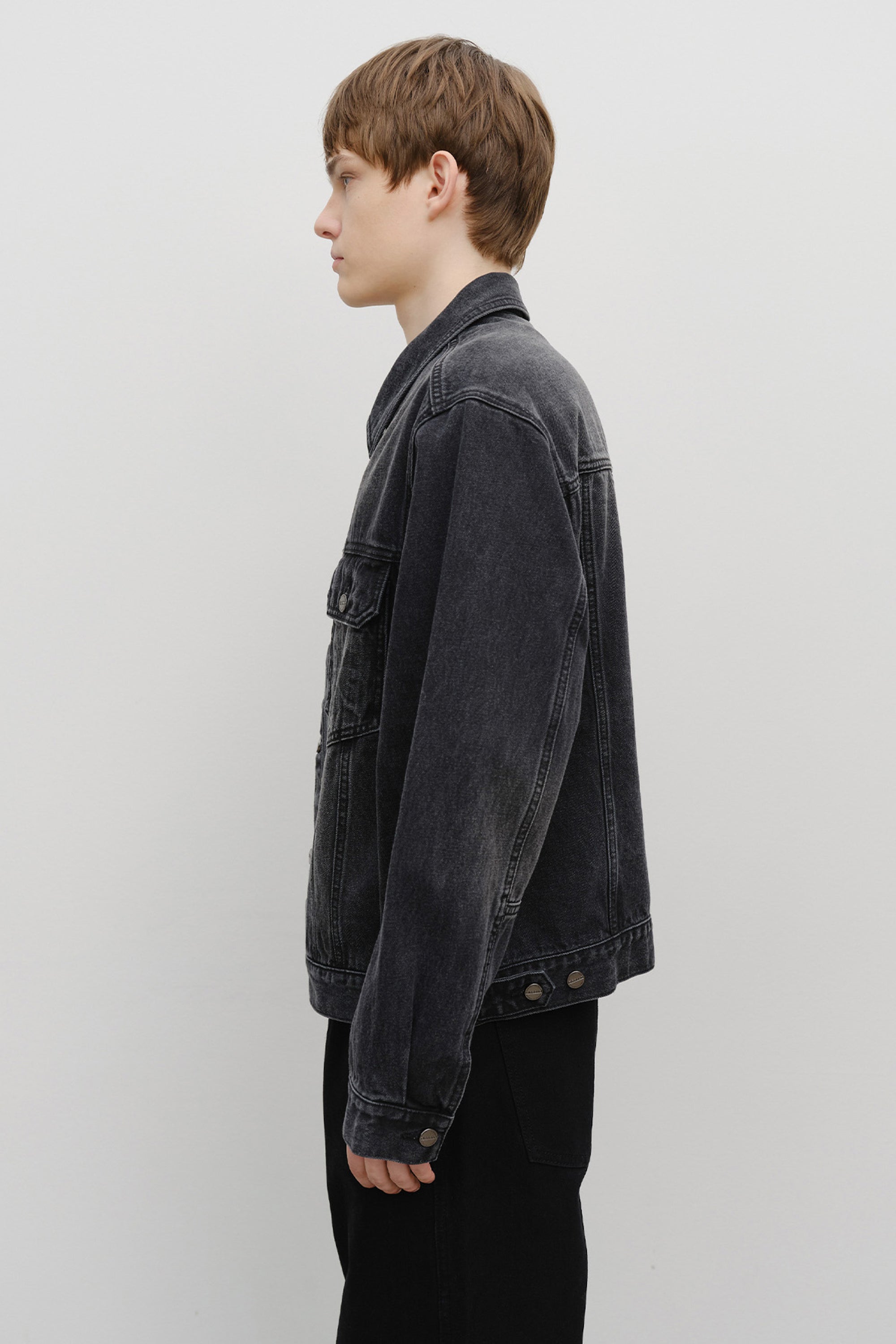 Denim Trucker Jacket Black