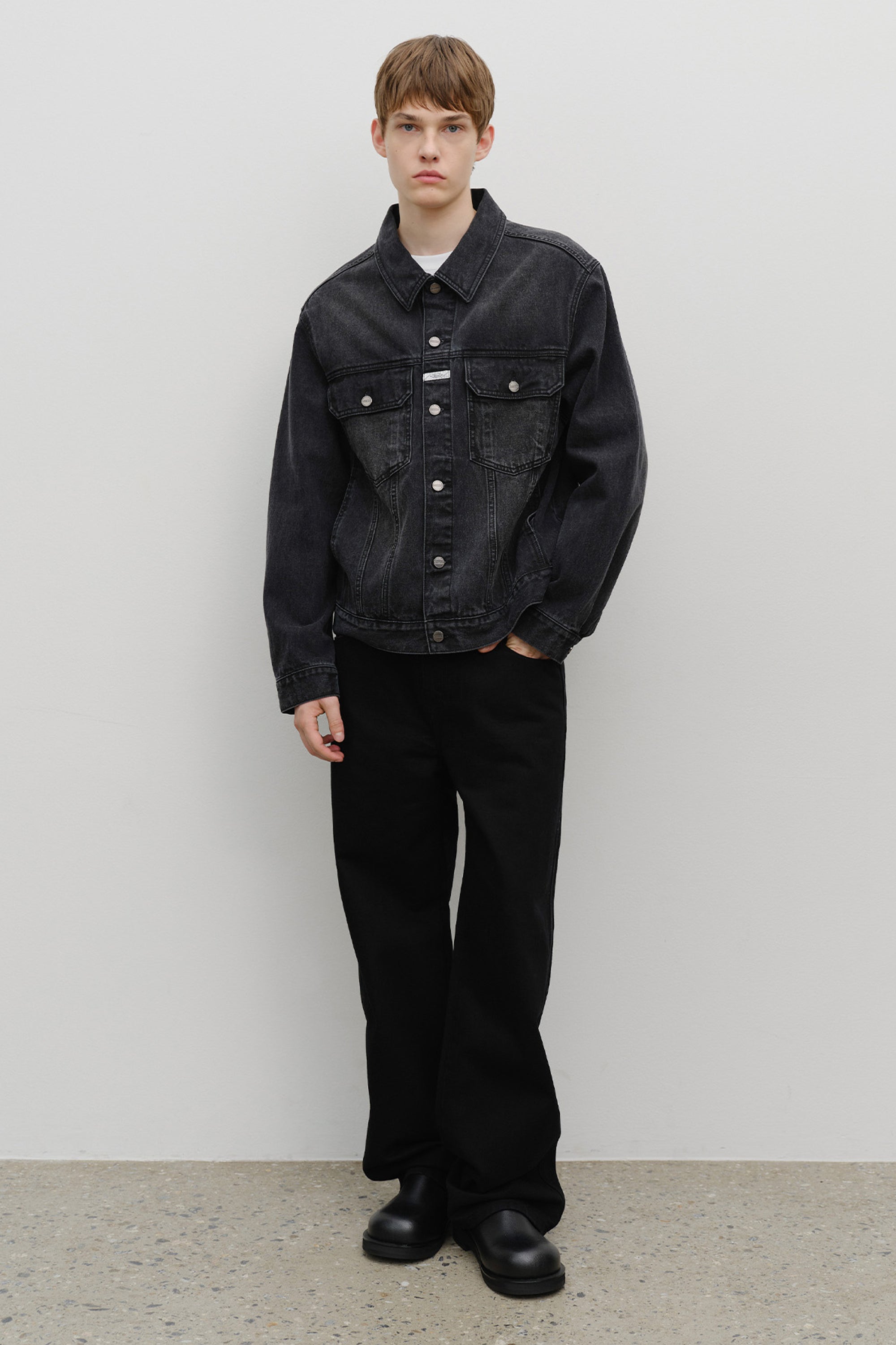 Denim Trucker Jacket Black