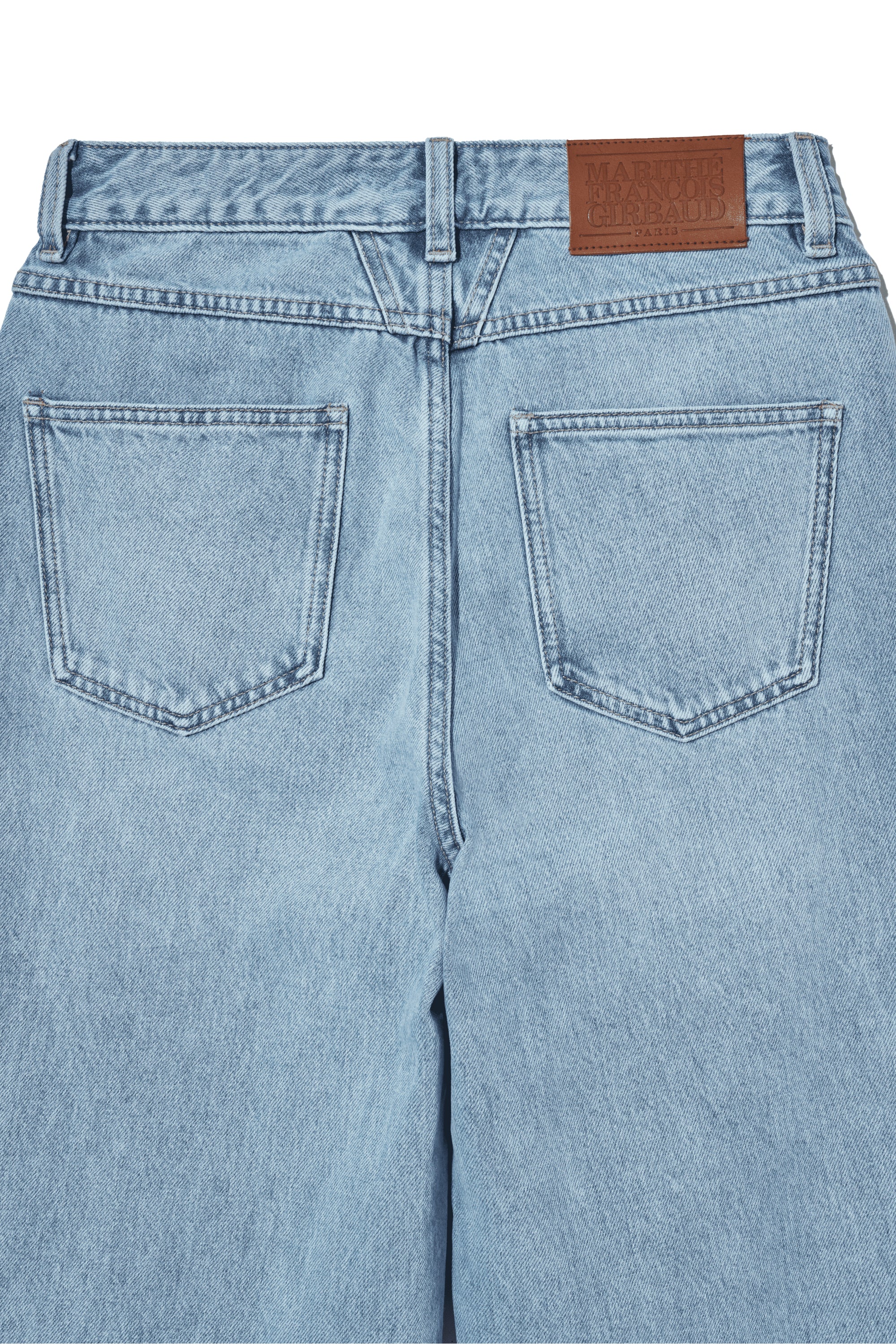 W High Straight Denim Pants Light Blue