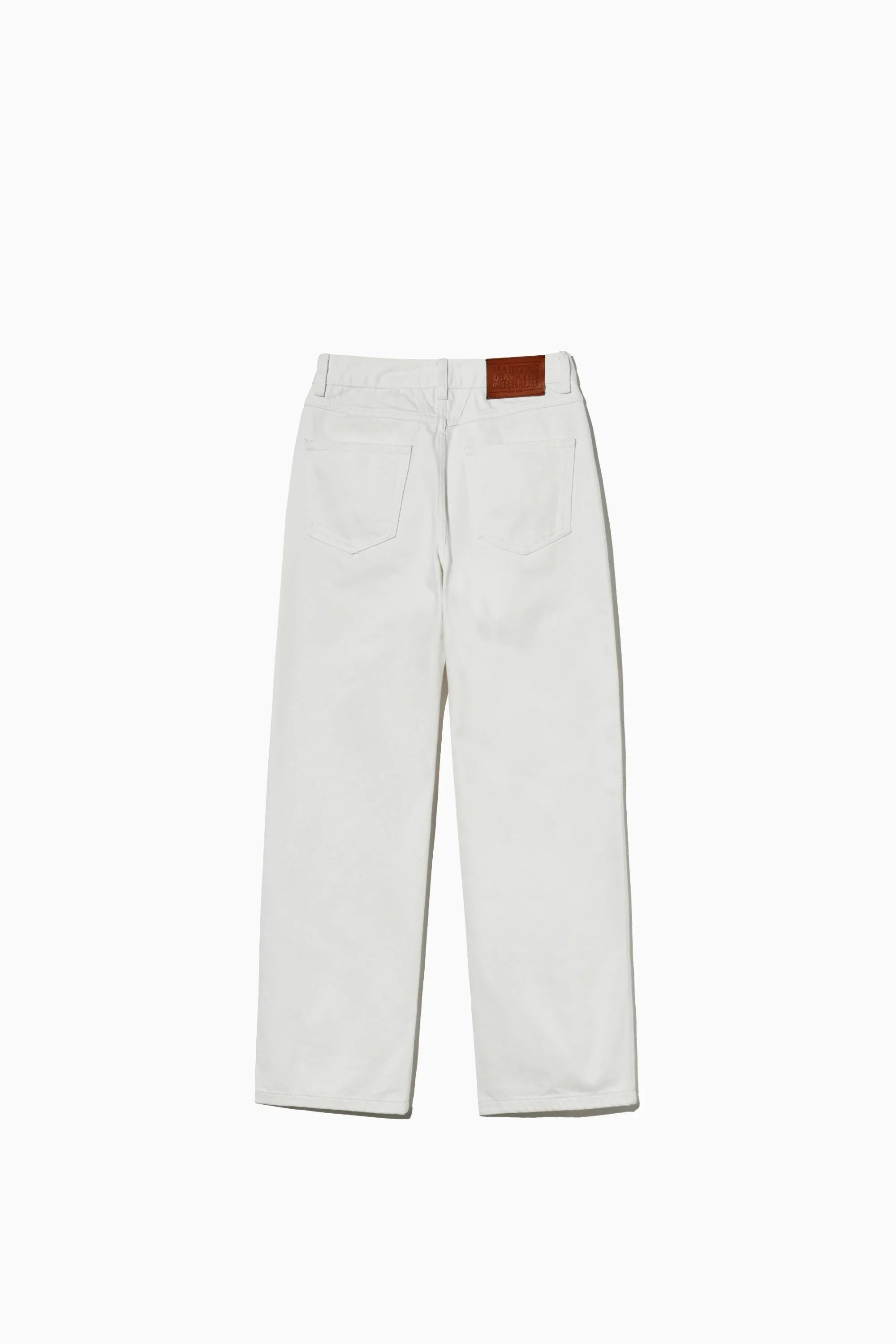 W High Straight Denim Pants White