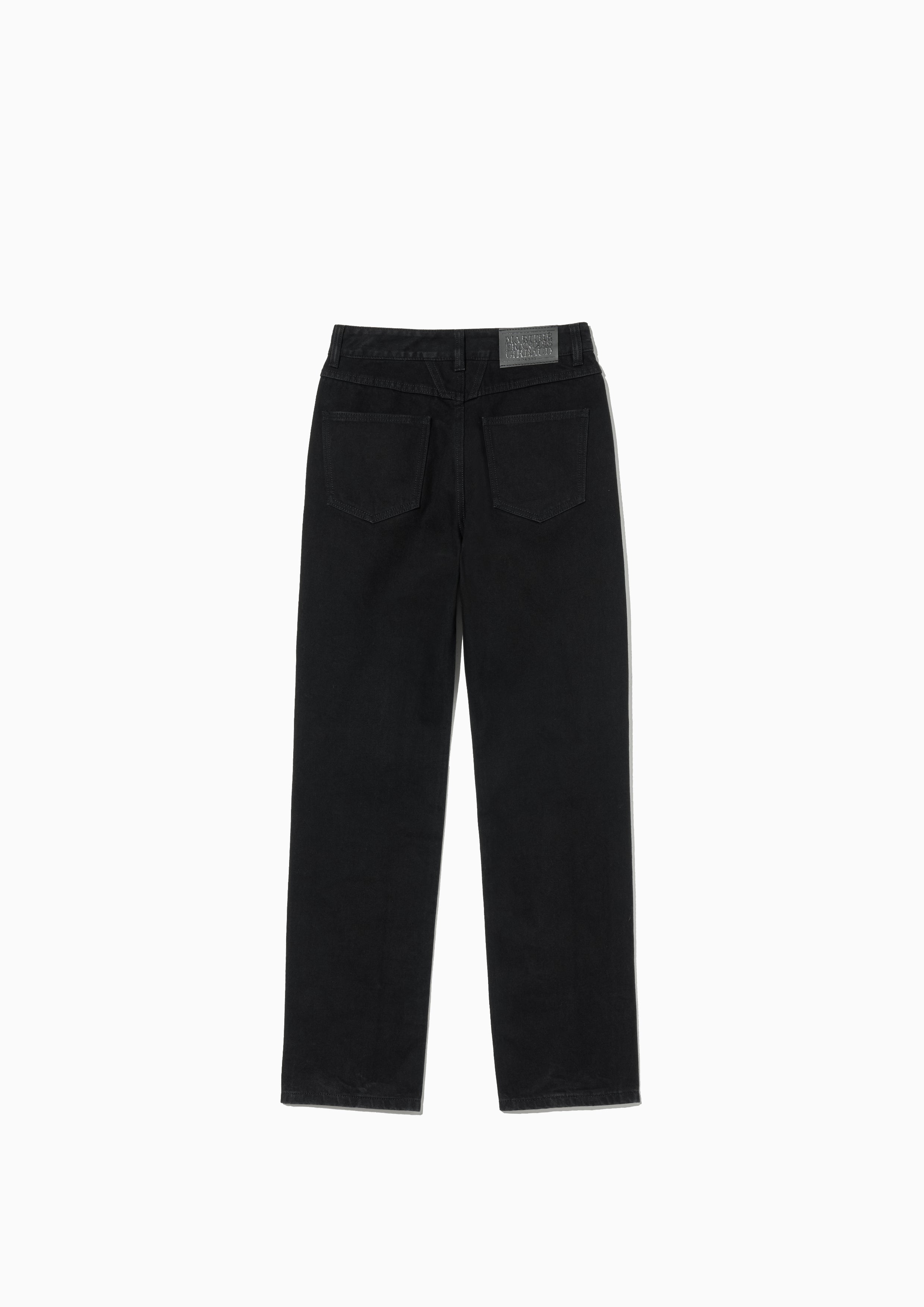 W Slim Straight Denim Pants Matt Black