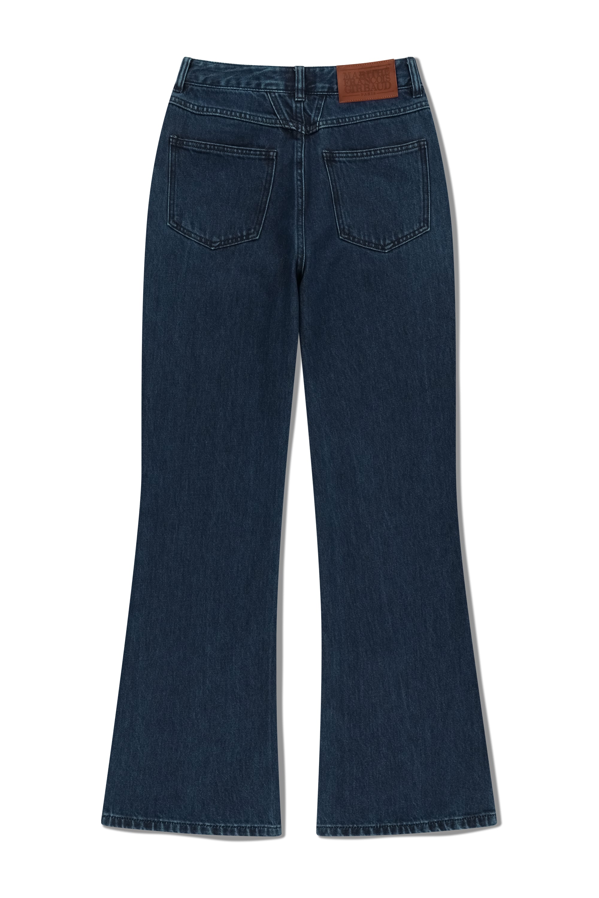 W Slim Boot-Cut Denim Pants Blue