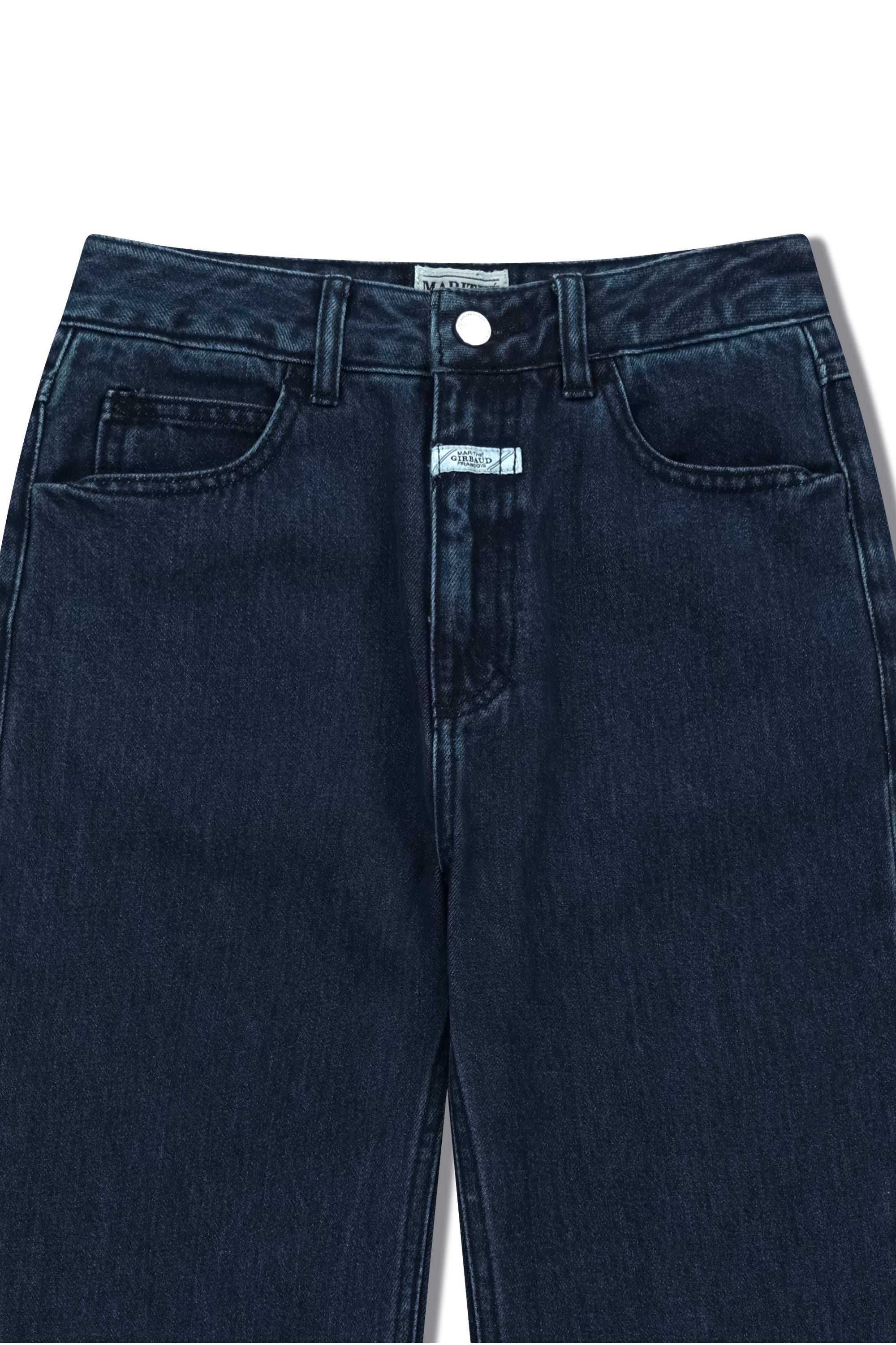 W Slim Boot-Cut Denim Pants Blue
