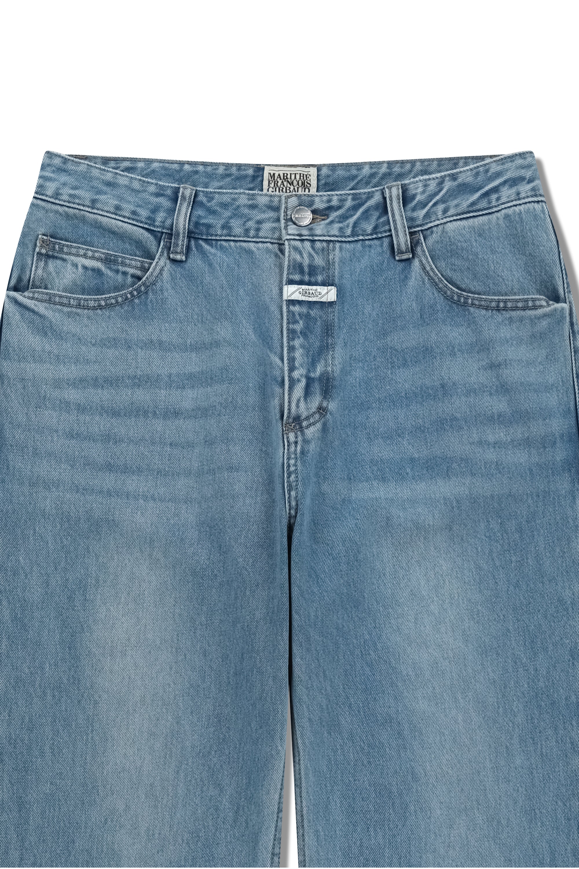 M Slim Straight Denim Pants Light Blue
