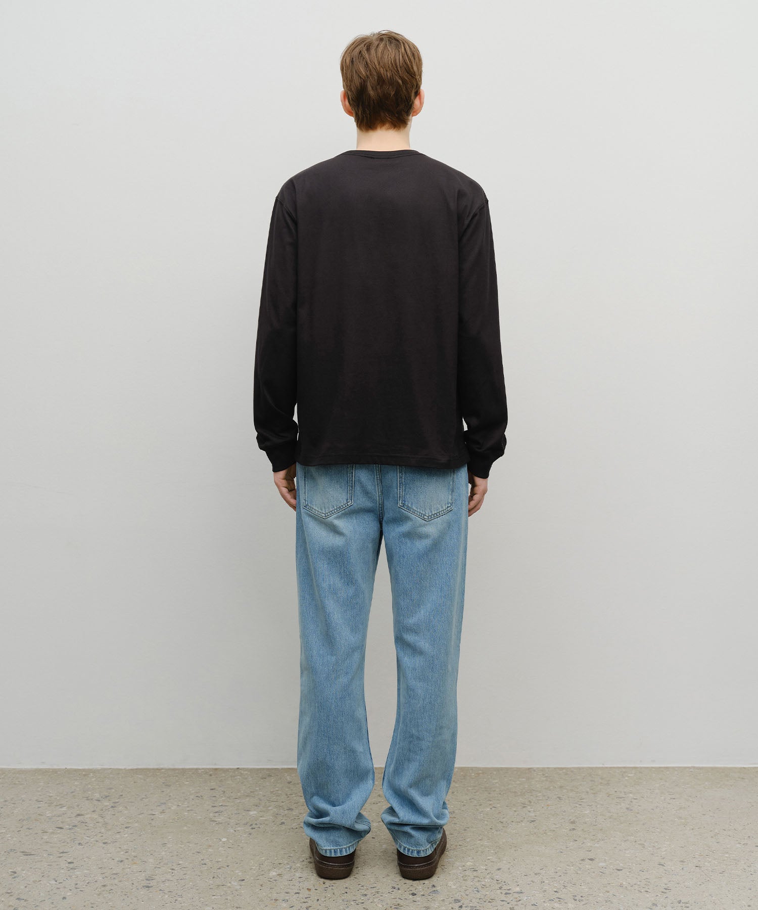 M Slim Straight Denim Pants Light Blue