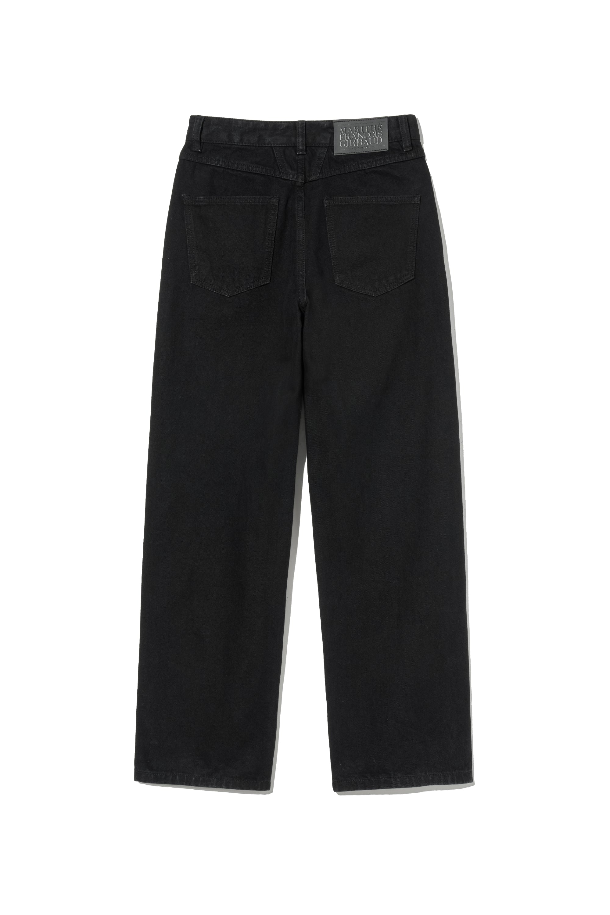 M High Straight Denim Pants Black