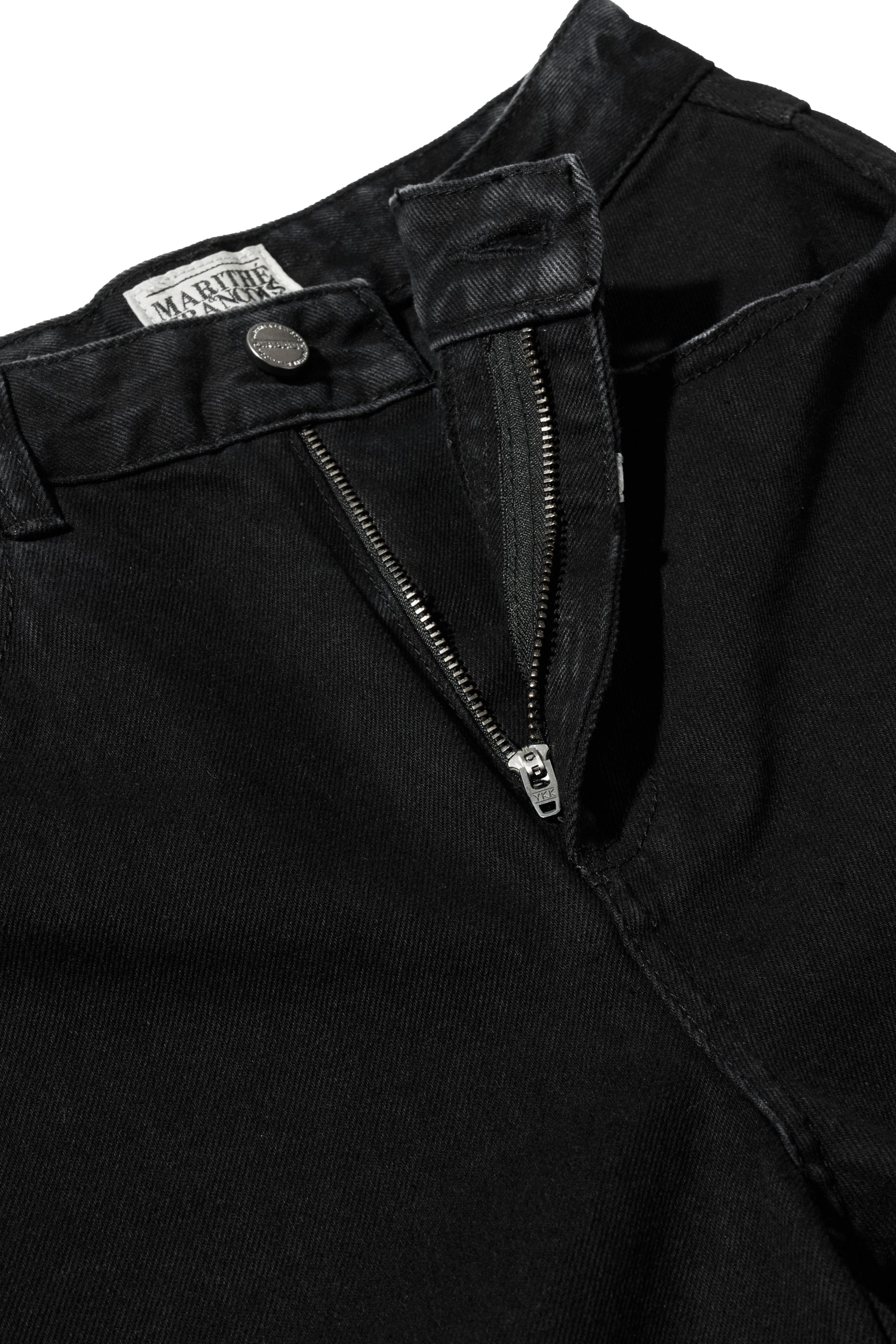 M High Straight Denim Pants Black