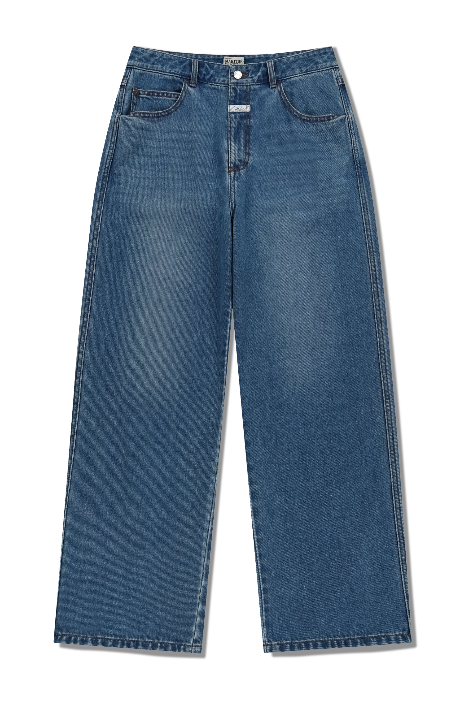 M High Straight Denim Pants Blue