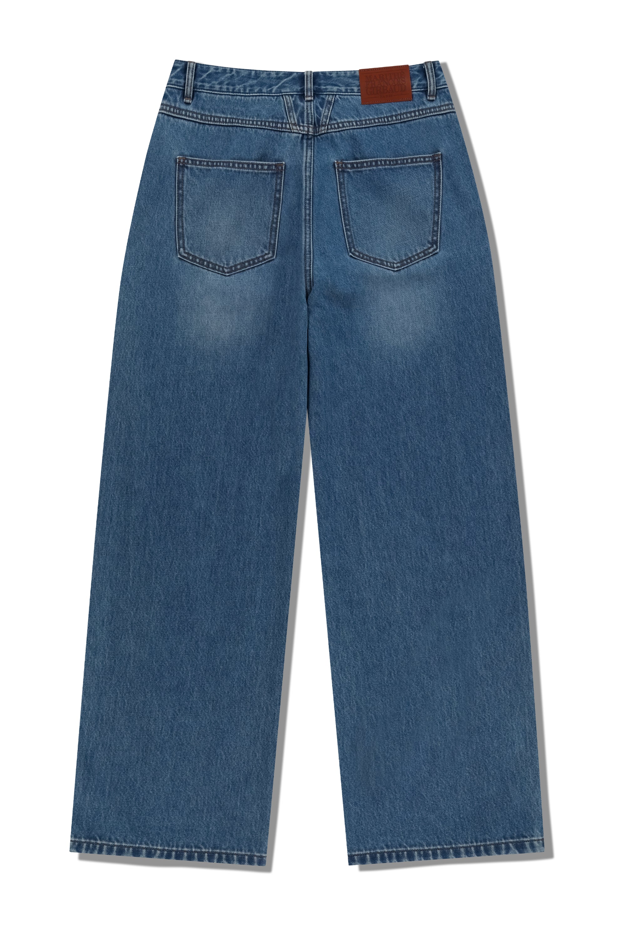 M High Straight Denim Pants Blue