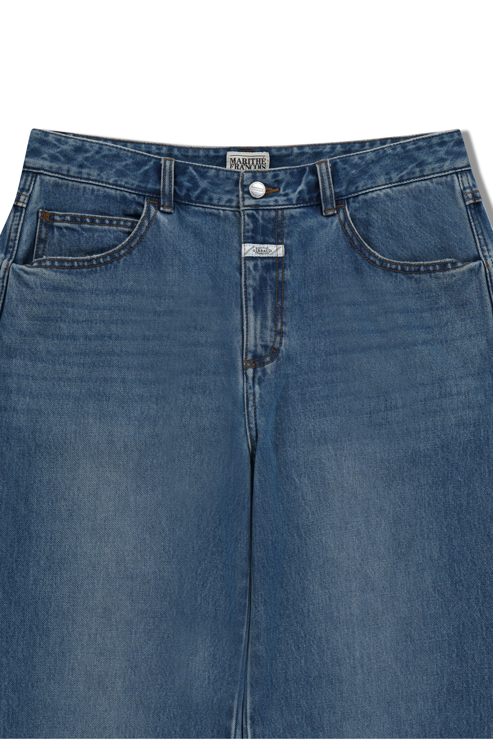 M High Straight Denim Pants Blue