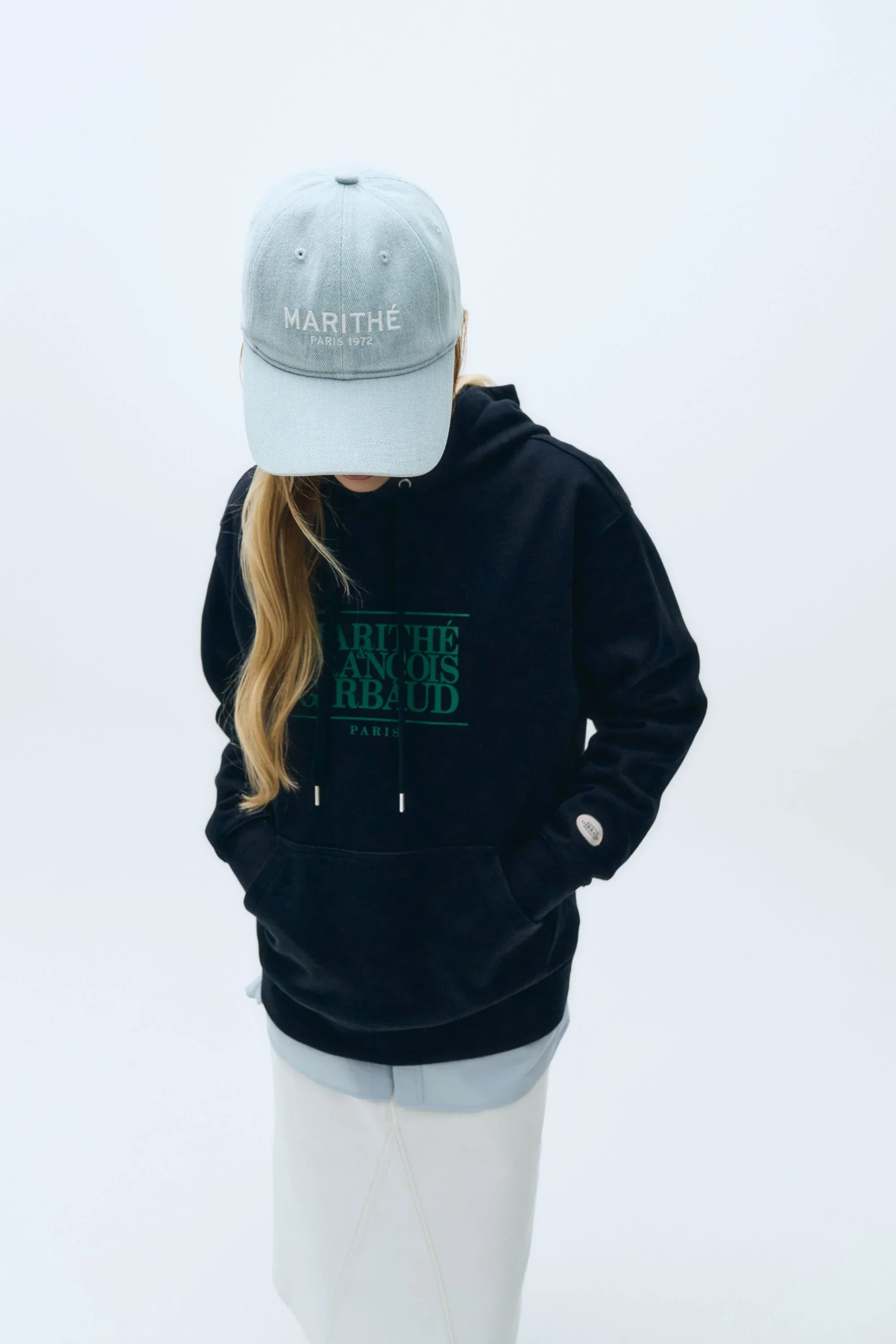 Denim Washing Regular Logo Ball Cap Light Blue