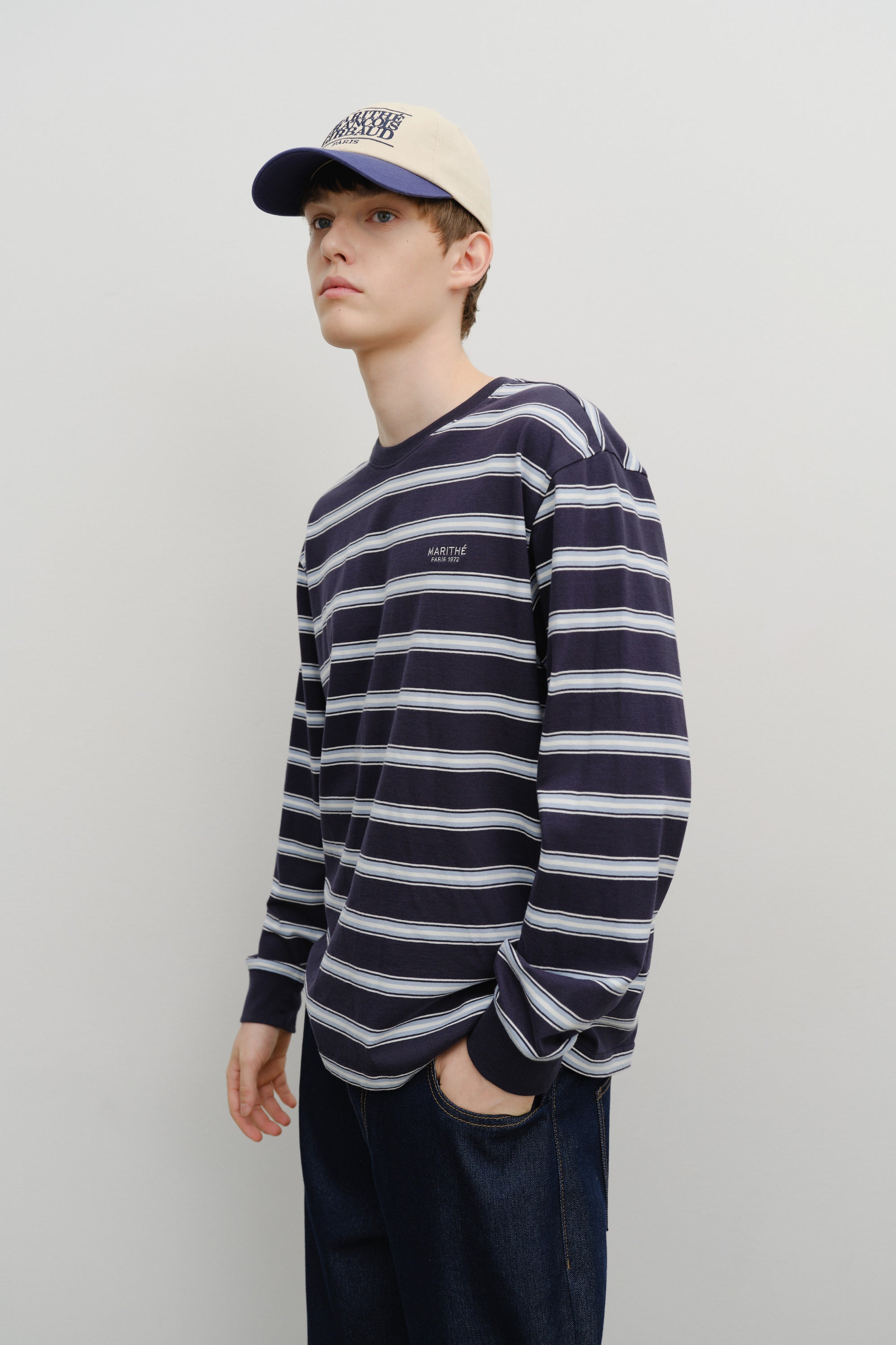 Classic Logo 6Panel Color Block Cap Navy