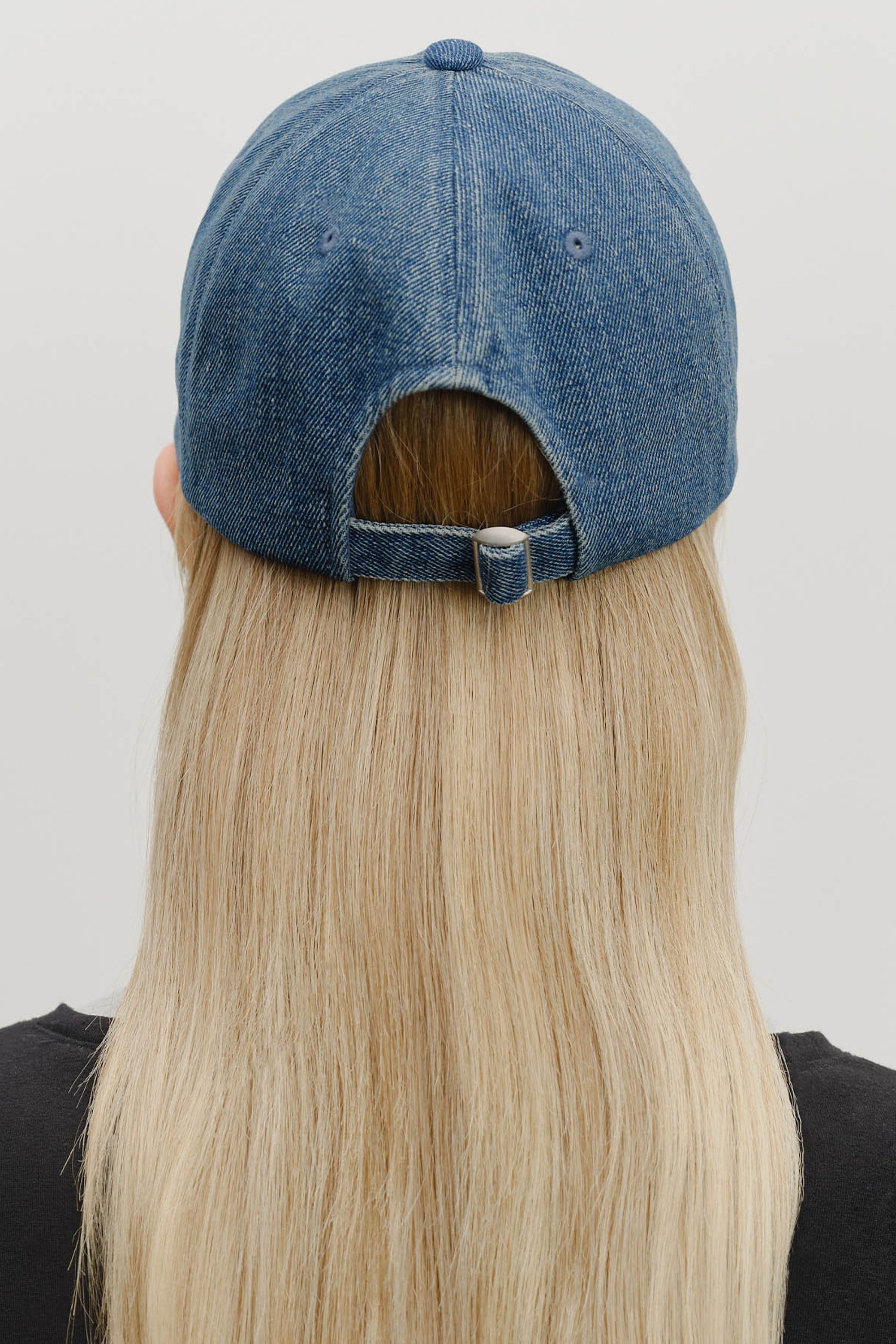 Denim Washing Classic Logo Covered Cap Blue
